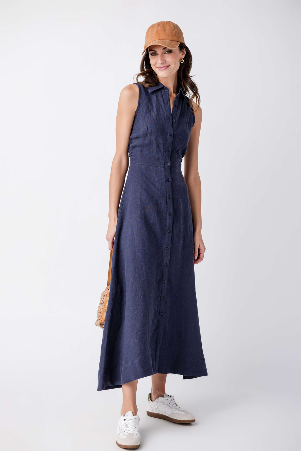 Olivaceous Aimme Linen Maxi Dress
