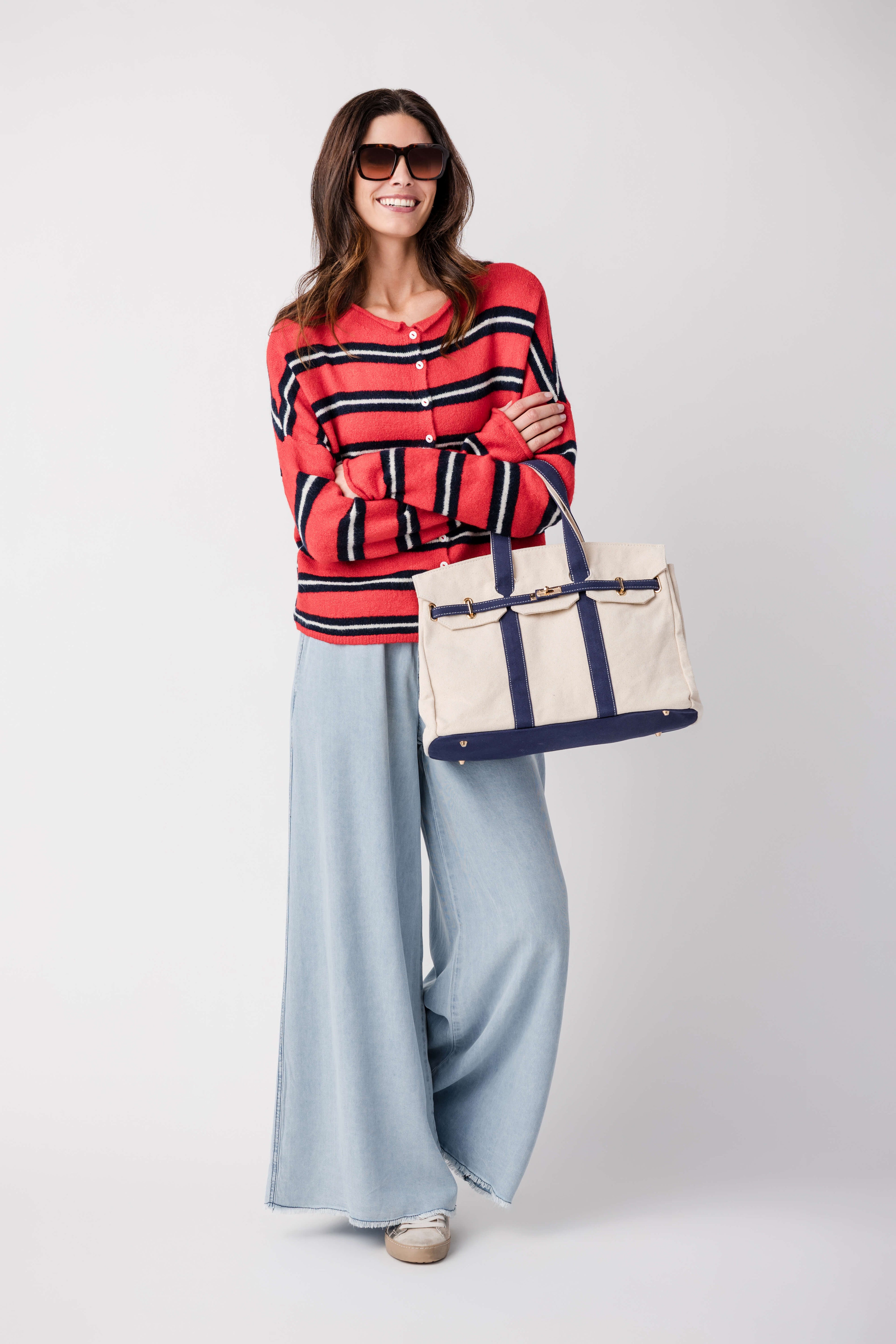 Things Between Varsity Striped Piper Cardigan