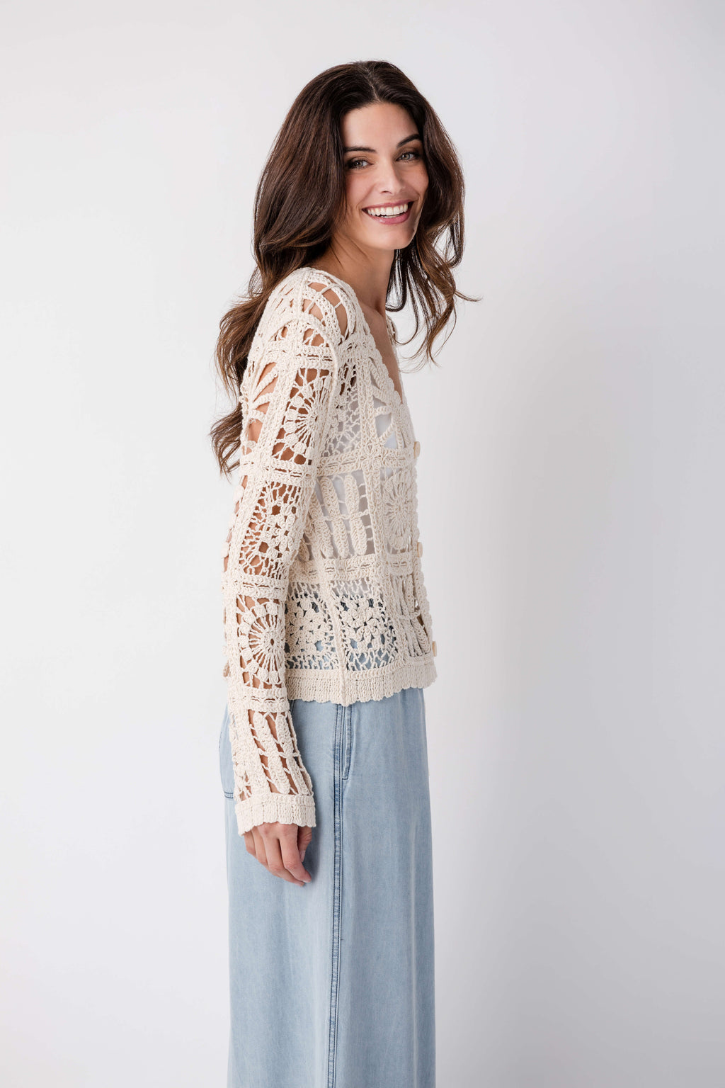 Elan Crochet Cardigan