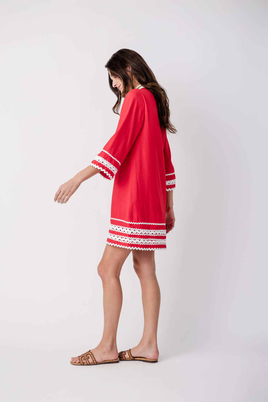 English Factory Color Block Shirt Mini Dress