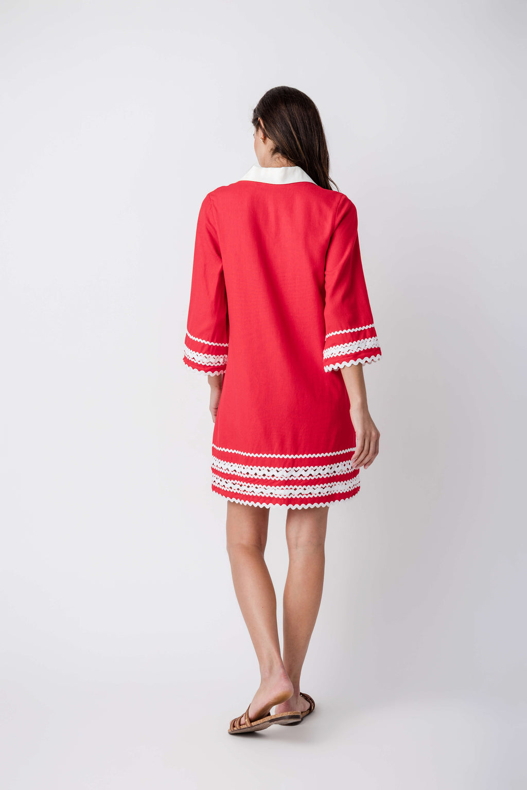 English Factory Color Block Shirt Mini Dress