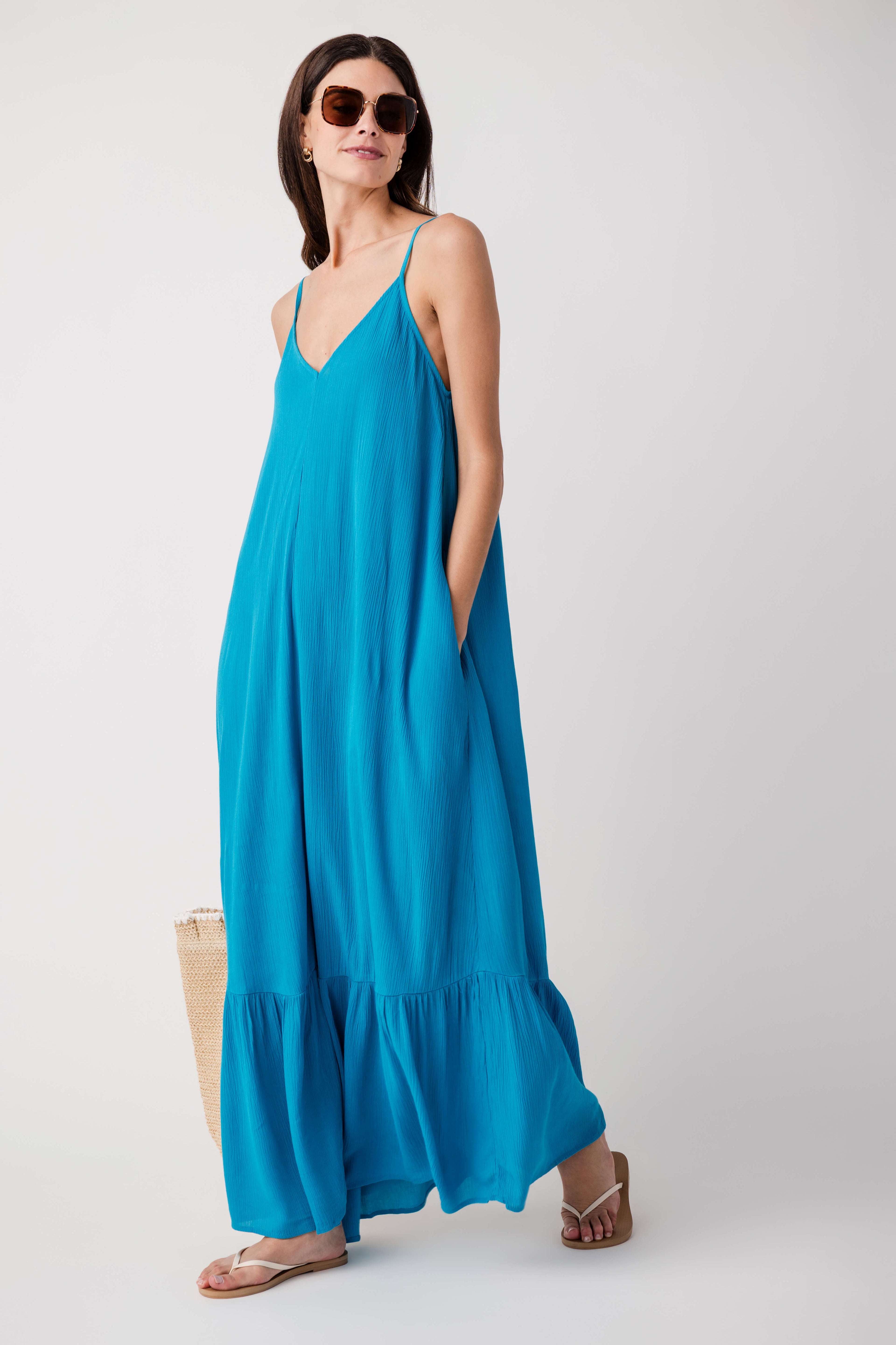 Lovestitch Sleeveless V Neck Maxi Dress
