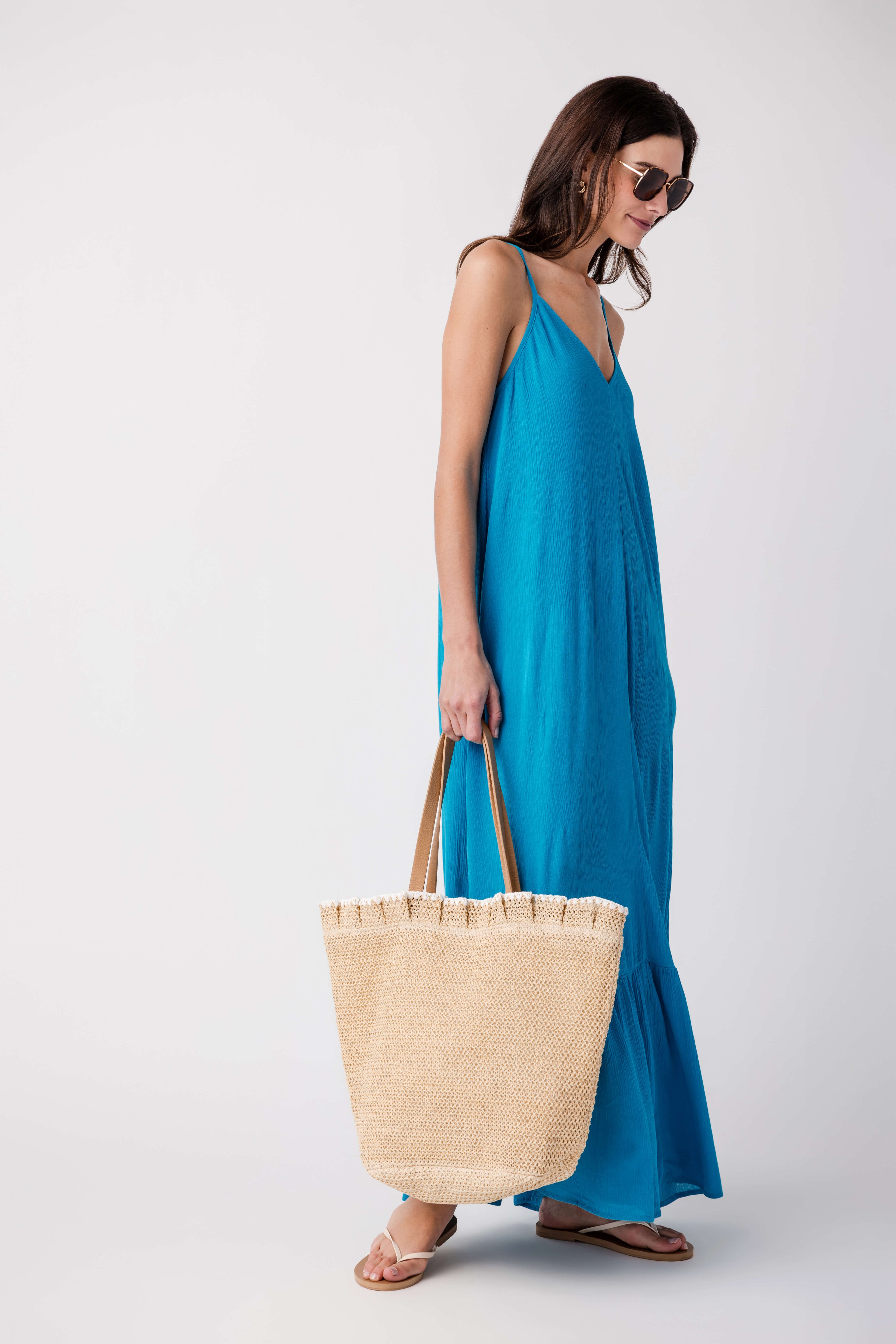 lovestitch maxi dress Women's Boho Smocked A-Line Maxi Dress