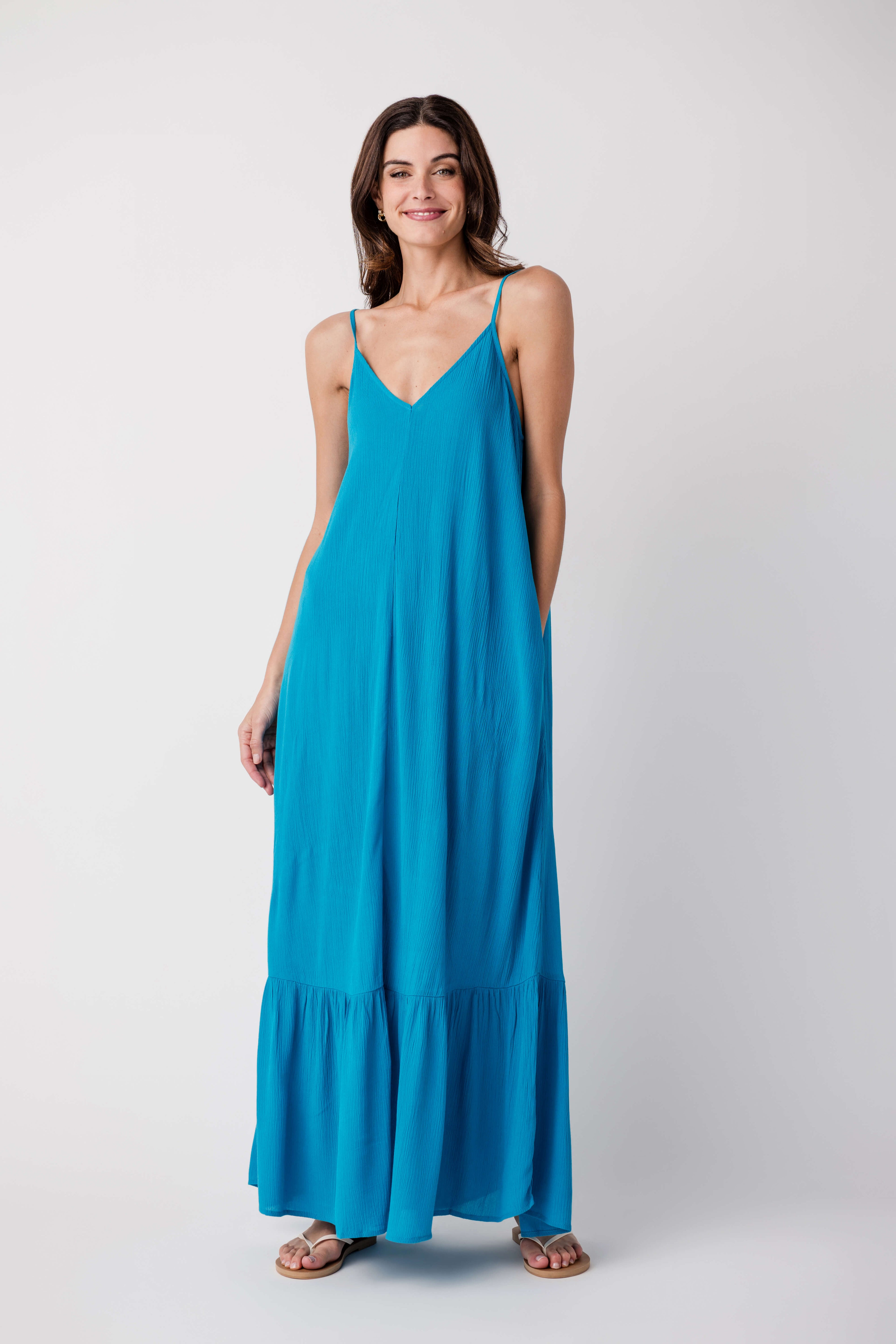 Lovestitch Sleeveless V Neck Maxi Dress