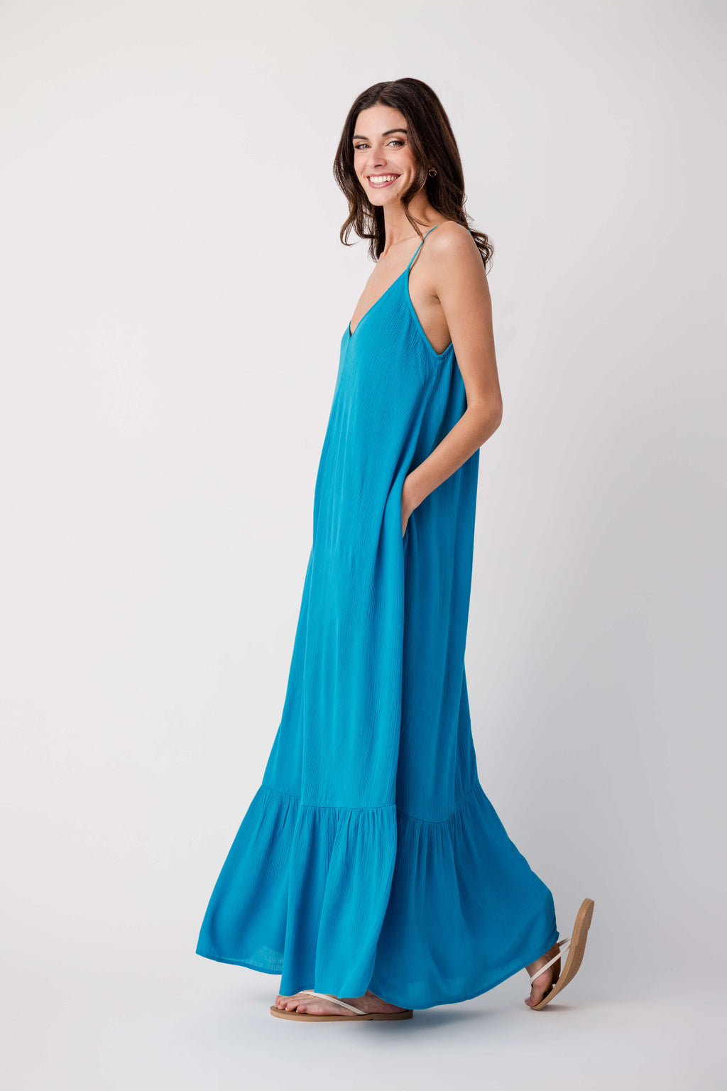 Lovestitch Sleeveless V Neck Maxi Dress