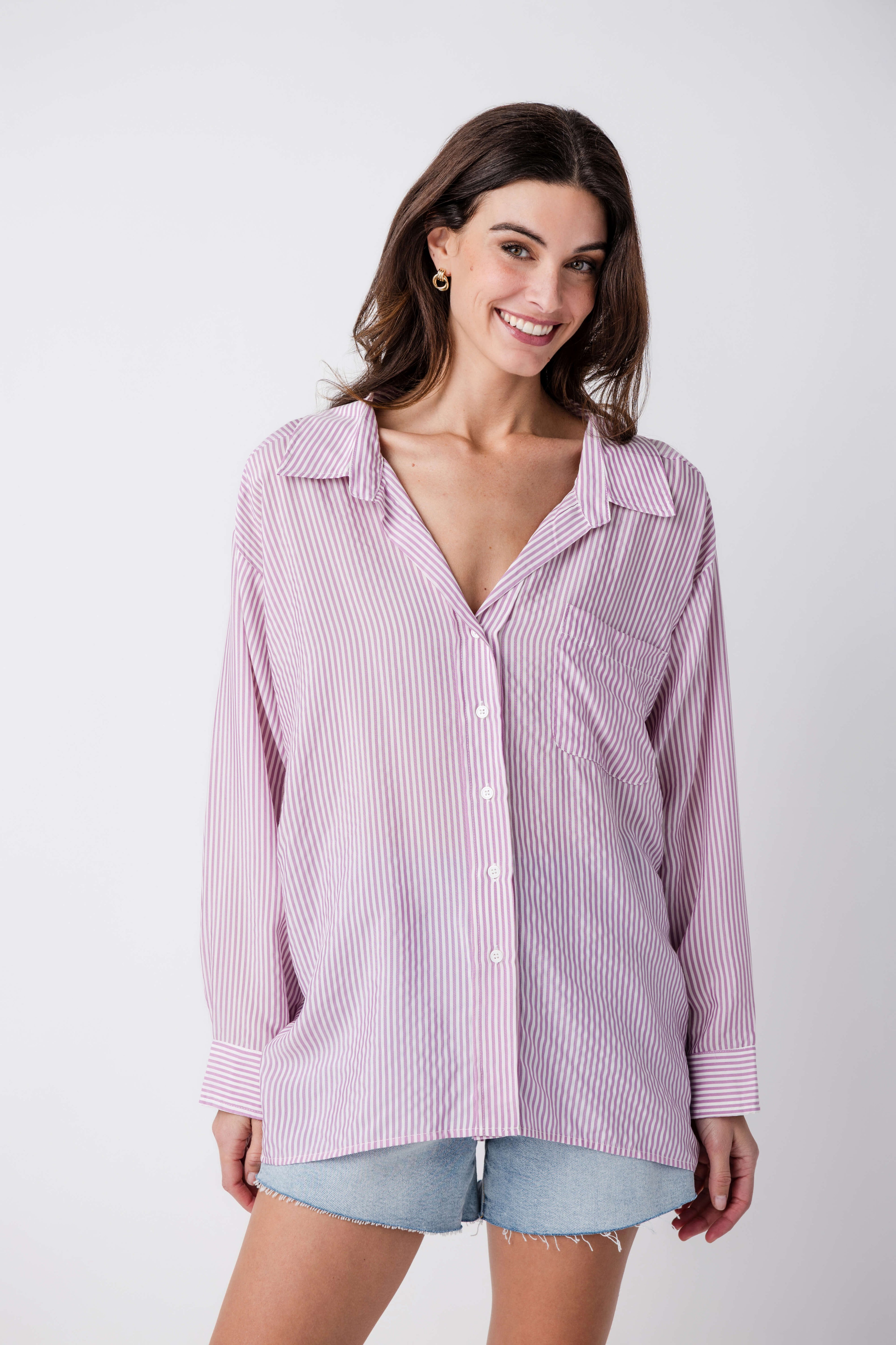 Things Between Oversized Button Up Top