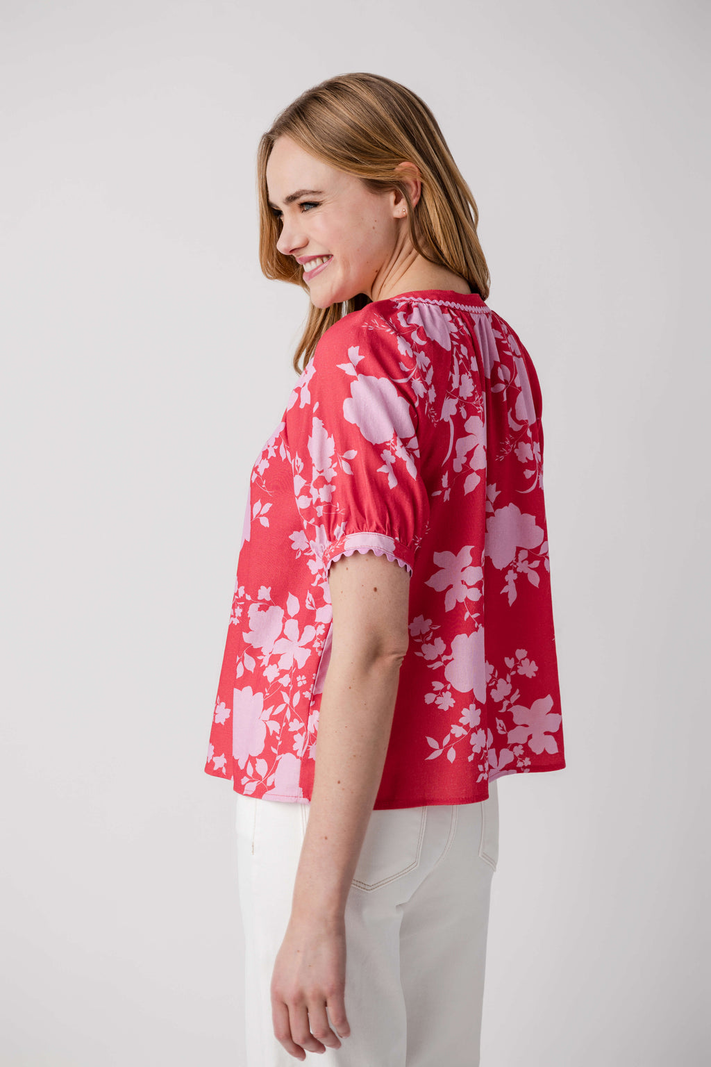 Fate Ric Rac Button Down Top