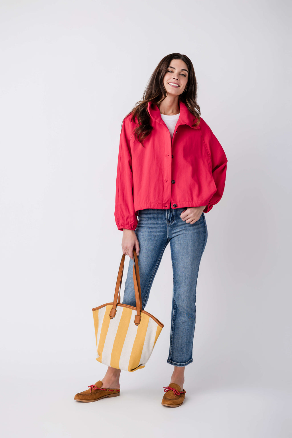 Raisonnel High Neck Button Up Jacket
