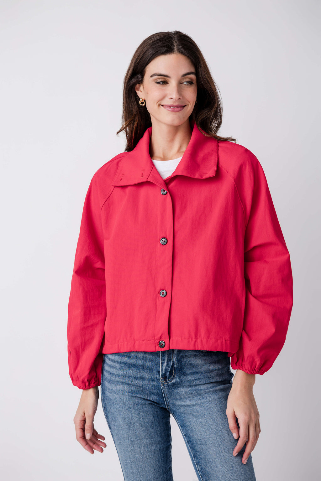 Raisonnel High Neck Button Up Jacket