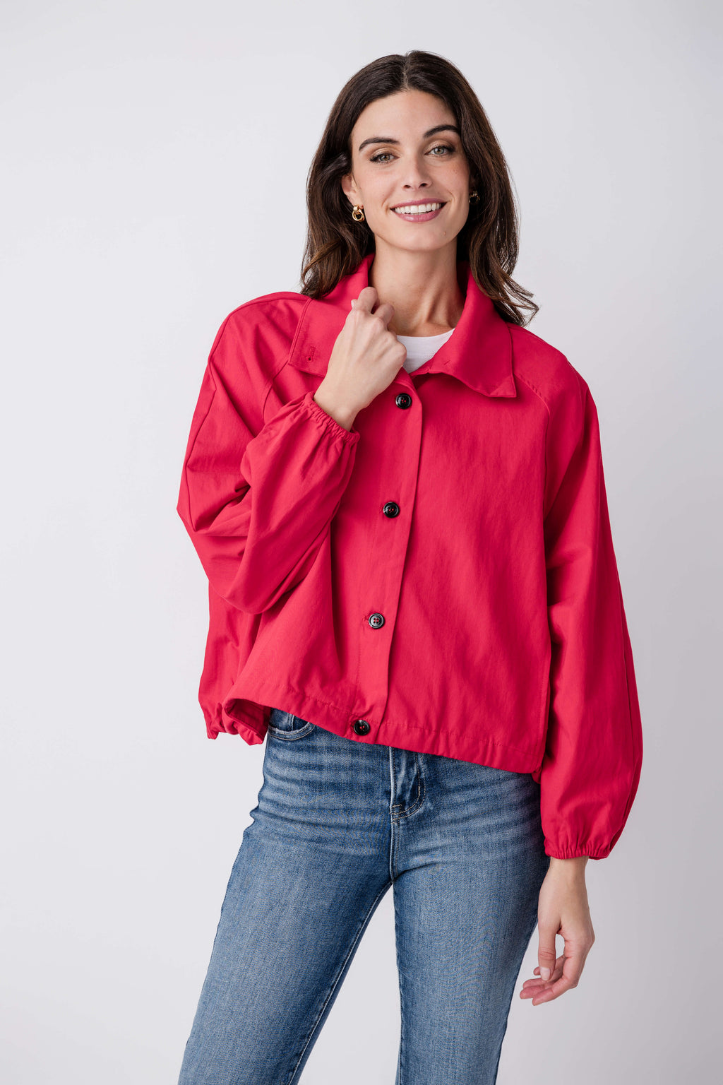 Raisonnel High Neck Button Up Jacket