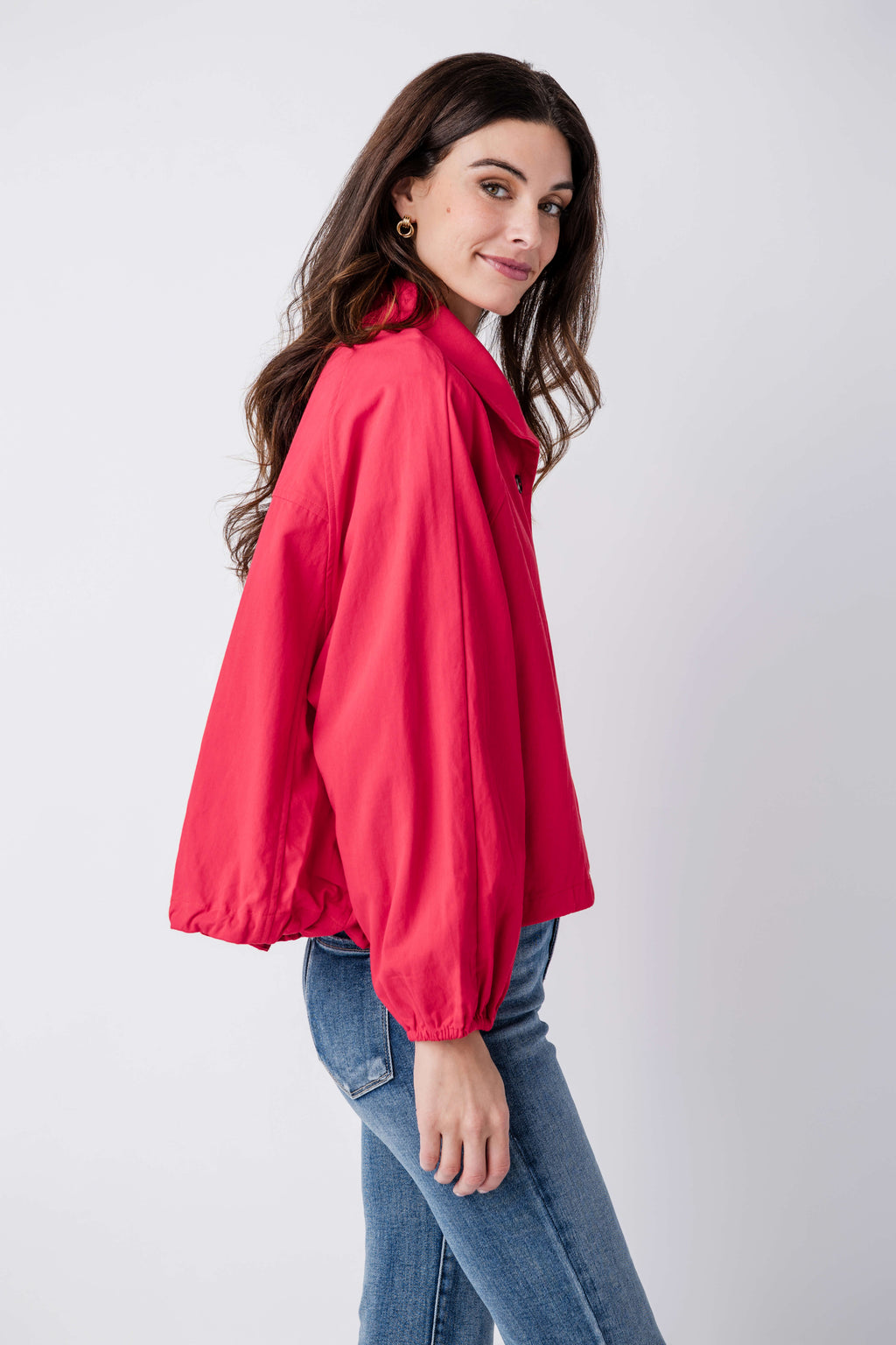 Raisonnel High Neck Button Up Jacket