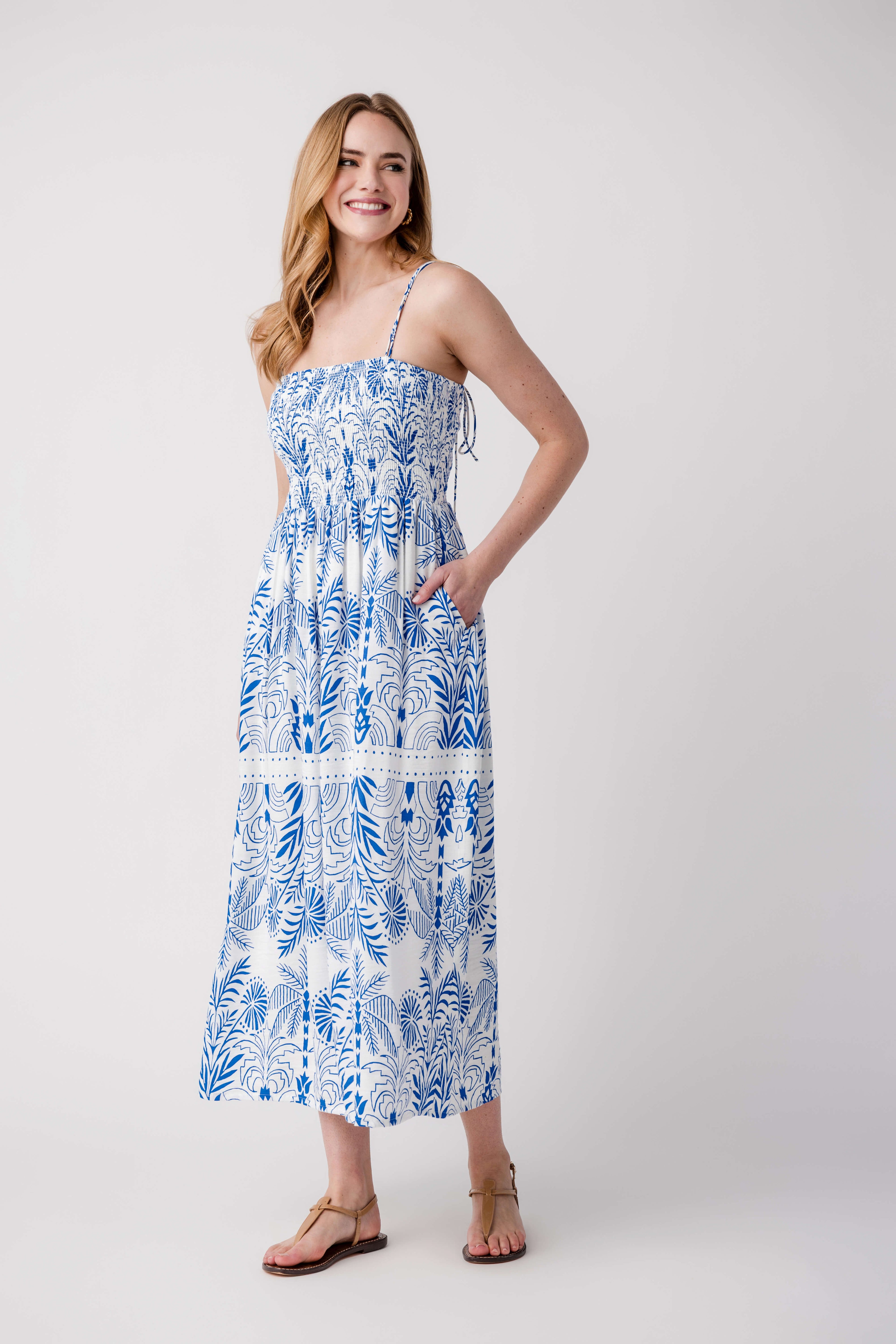 Z Supply Nadine Palm Maxi Dress