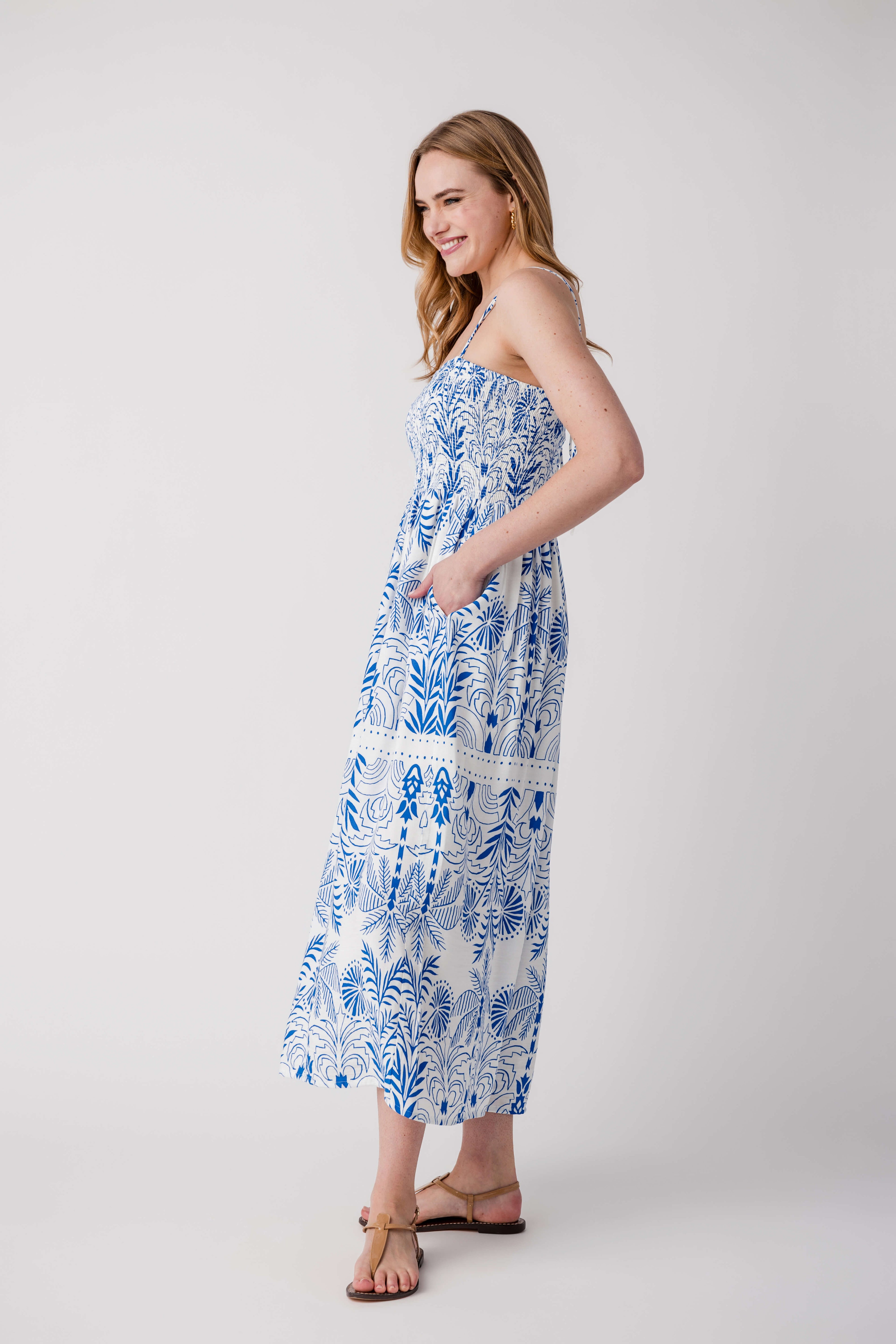 Z Supply Nadine Palm Maxi Dress