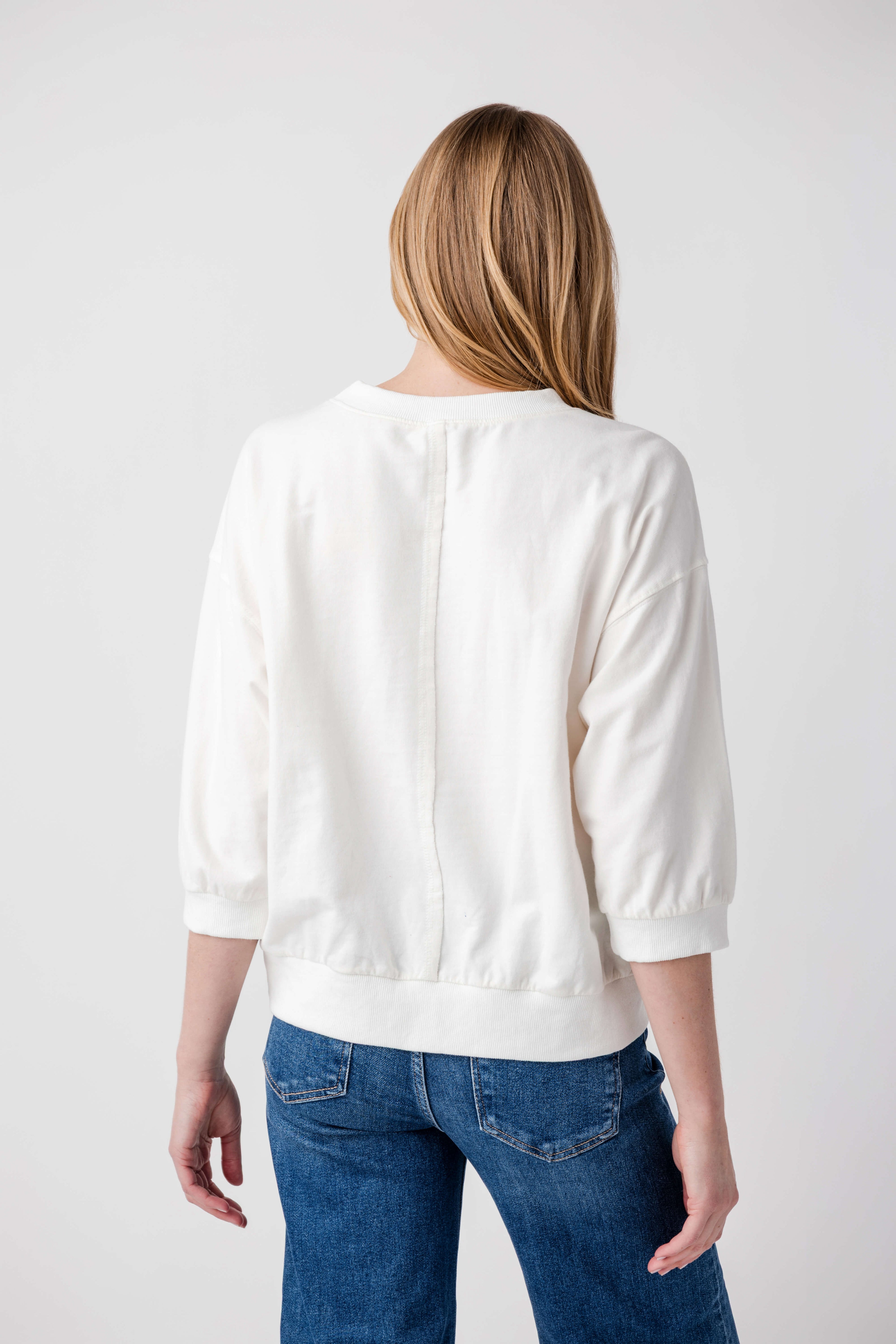 Jodifl Solid 3/4 Dolan Sleeve Sweatshirt Top