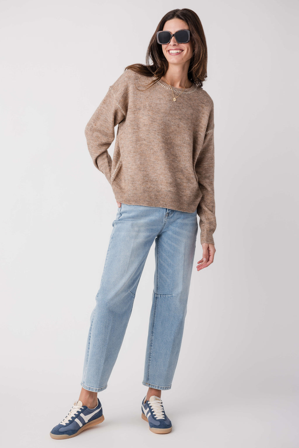 By Together Contrast Stitch Sweater
