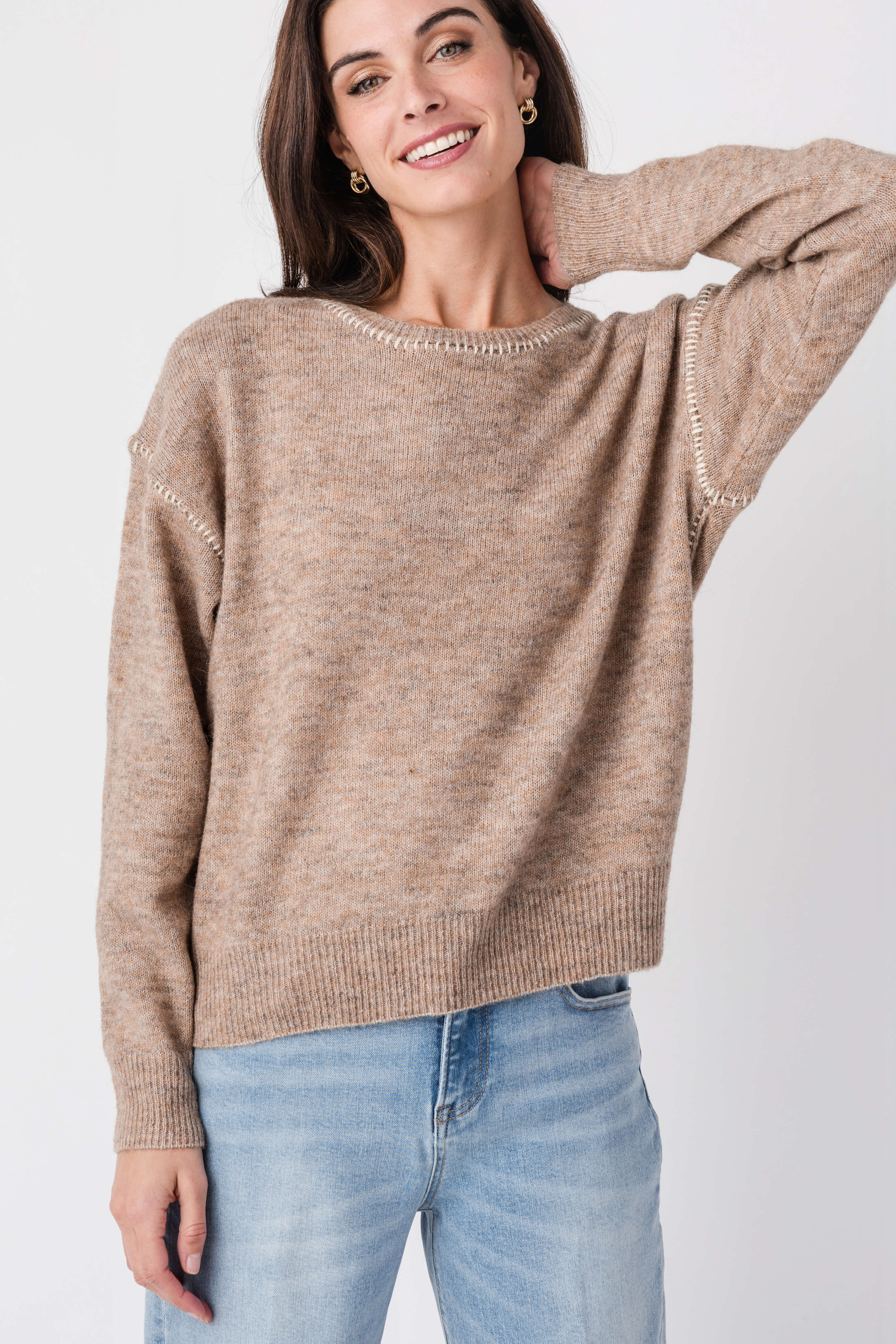 By Together Contrast Stitch Sweater