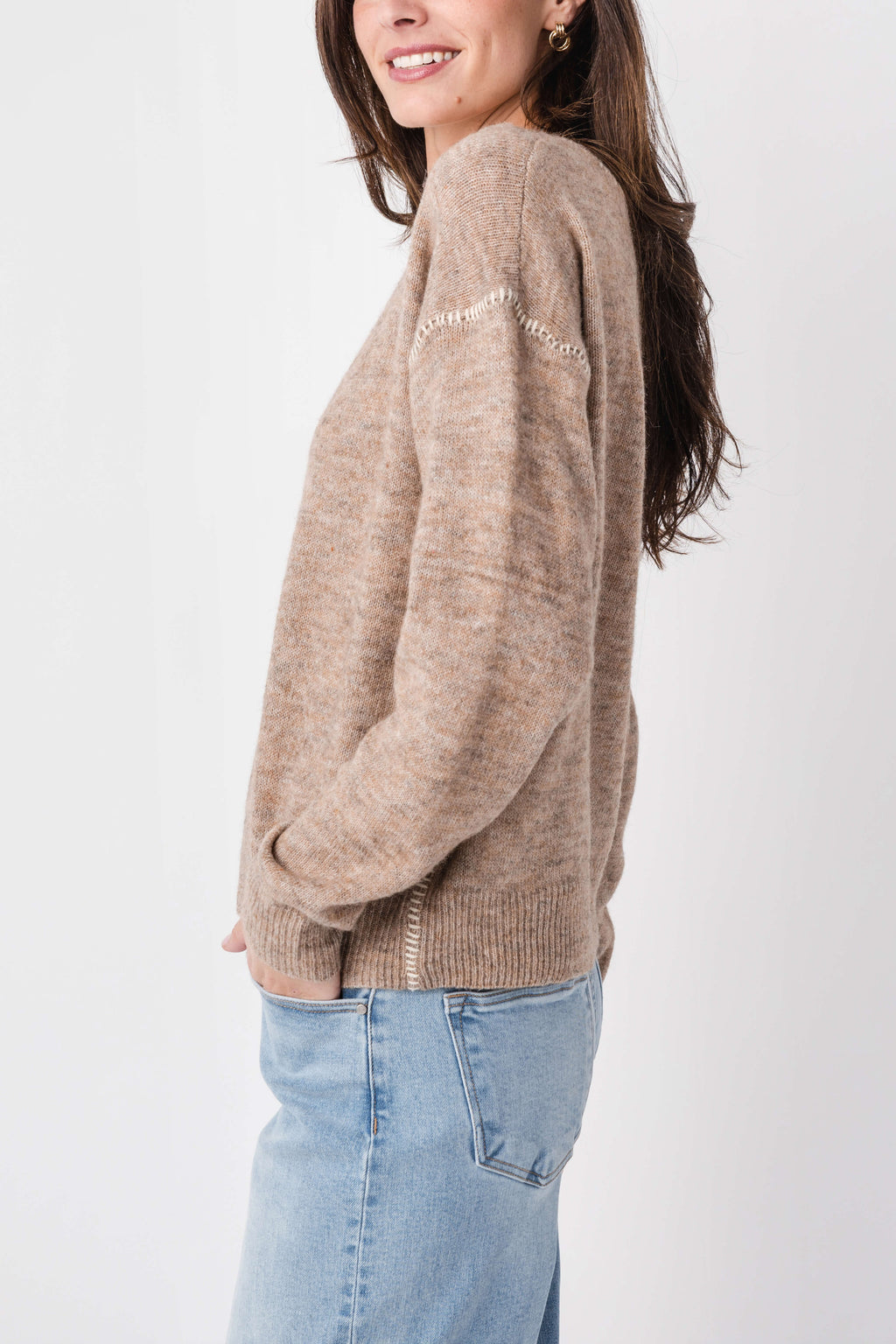 By Together Contrast Stitch Sweater