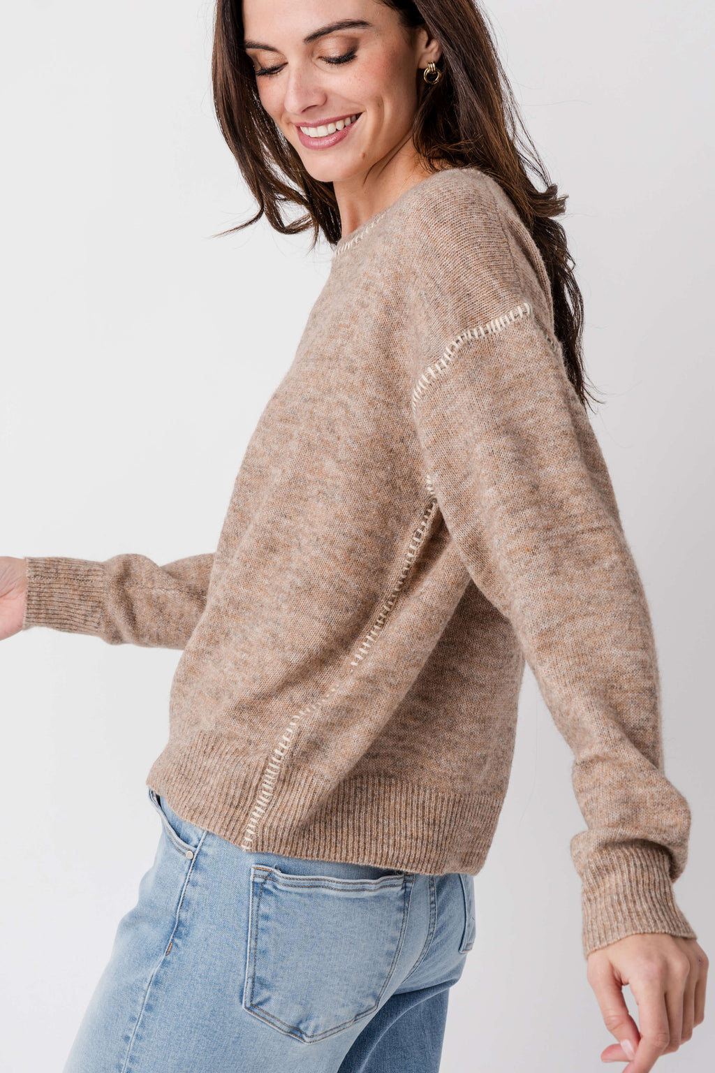 By Together Contrast Stitch Sweater
