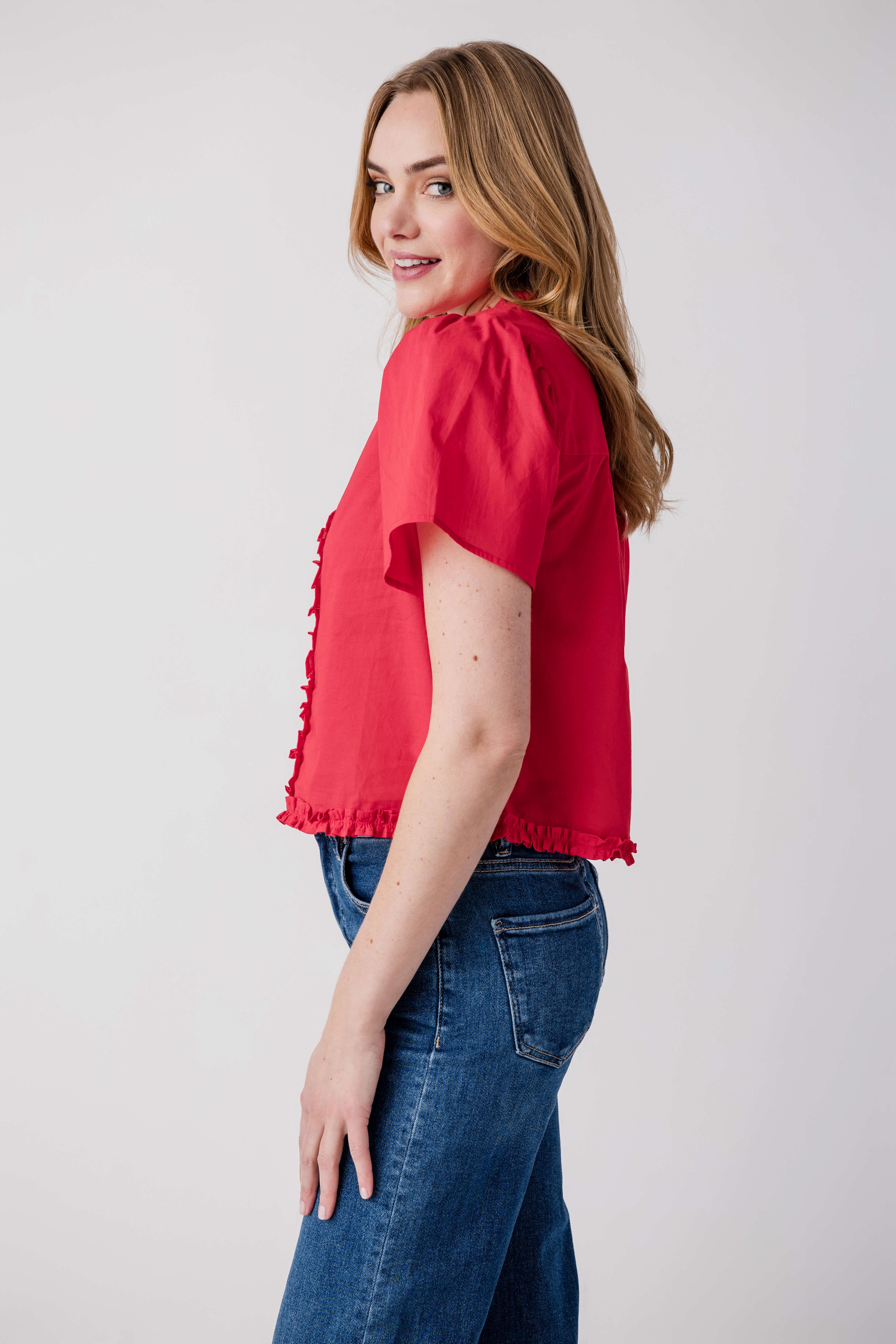 Things Between Ruffle Trim Top