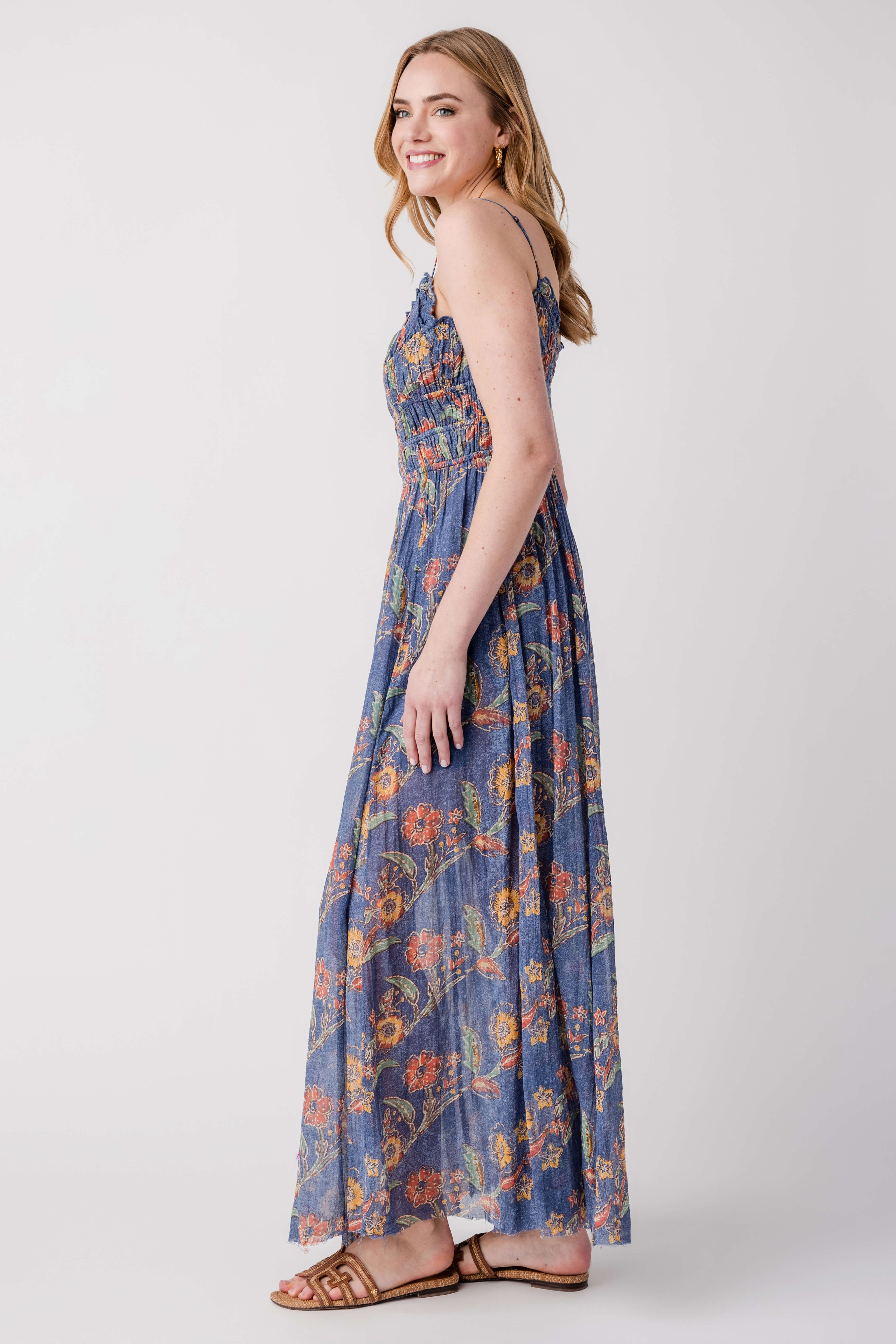 Free People One Ciella Printed Maxi Dress S / New England Combo Free People One Ciella Printed Maxi Dress S / New England Combo