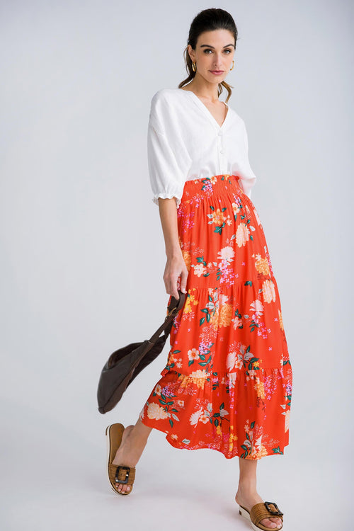 Skies Are Blue Floral Maxi Skirt