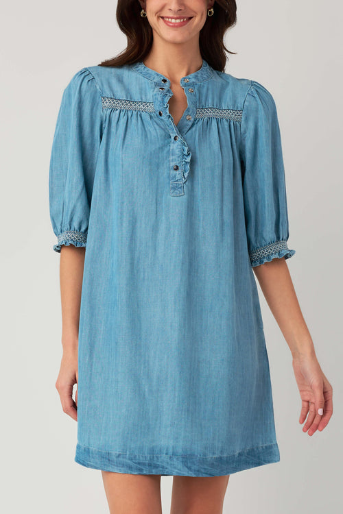 Elan Denim 3/4 Sleeve Dress