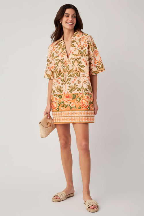 Olivaceous Sienna Garden Shirt Mini Dress