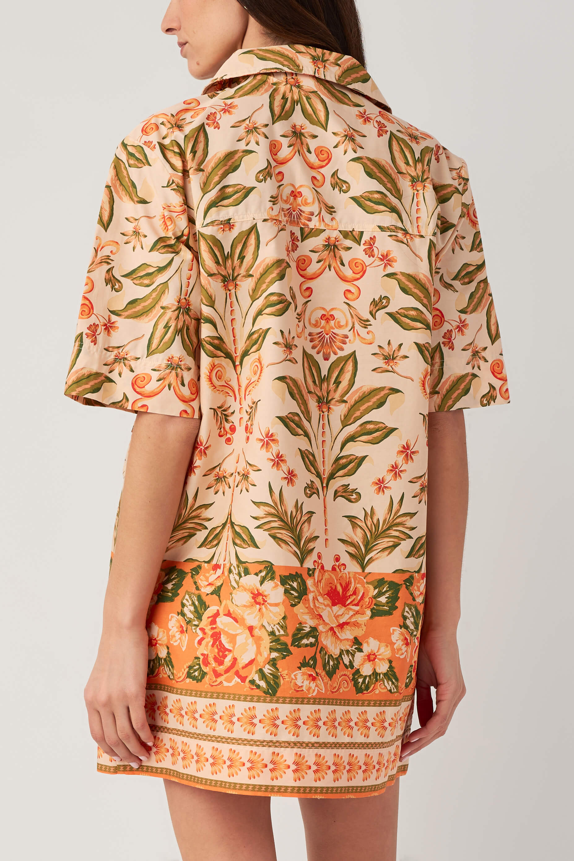 Olivaceous Sienna Garden Shirt Mini Dress
