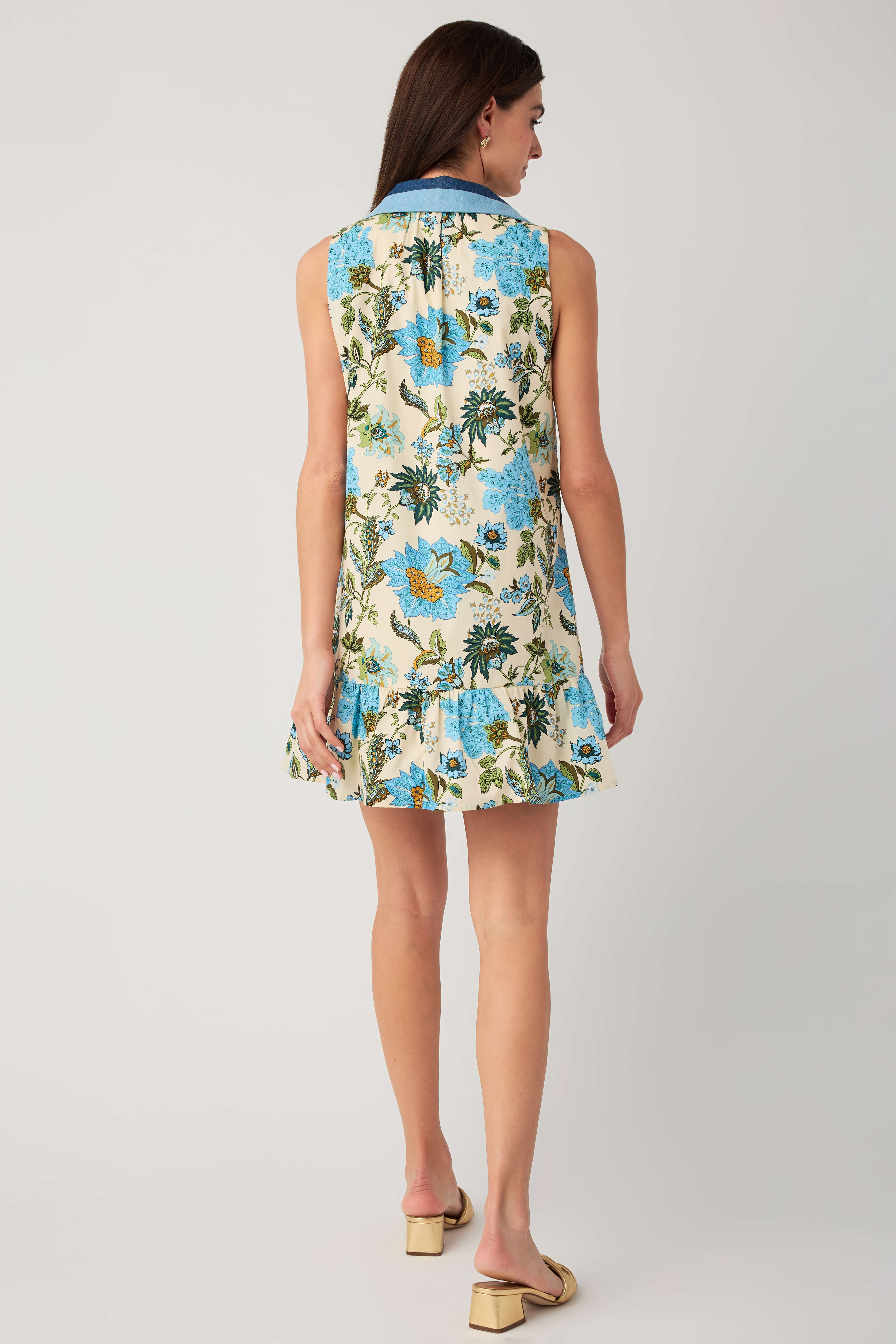 THML Mixed Media Floral Dress