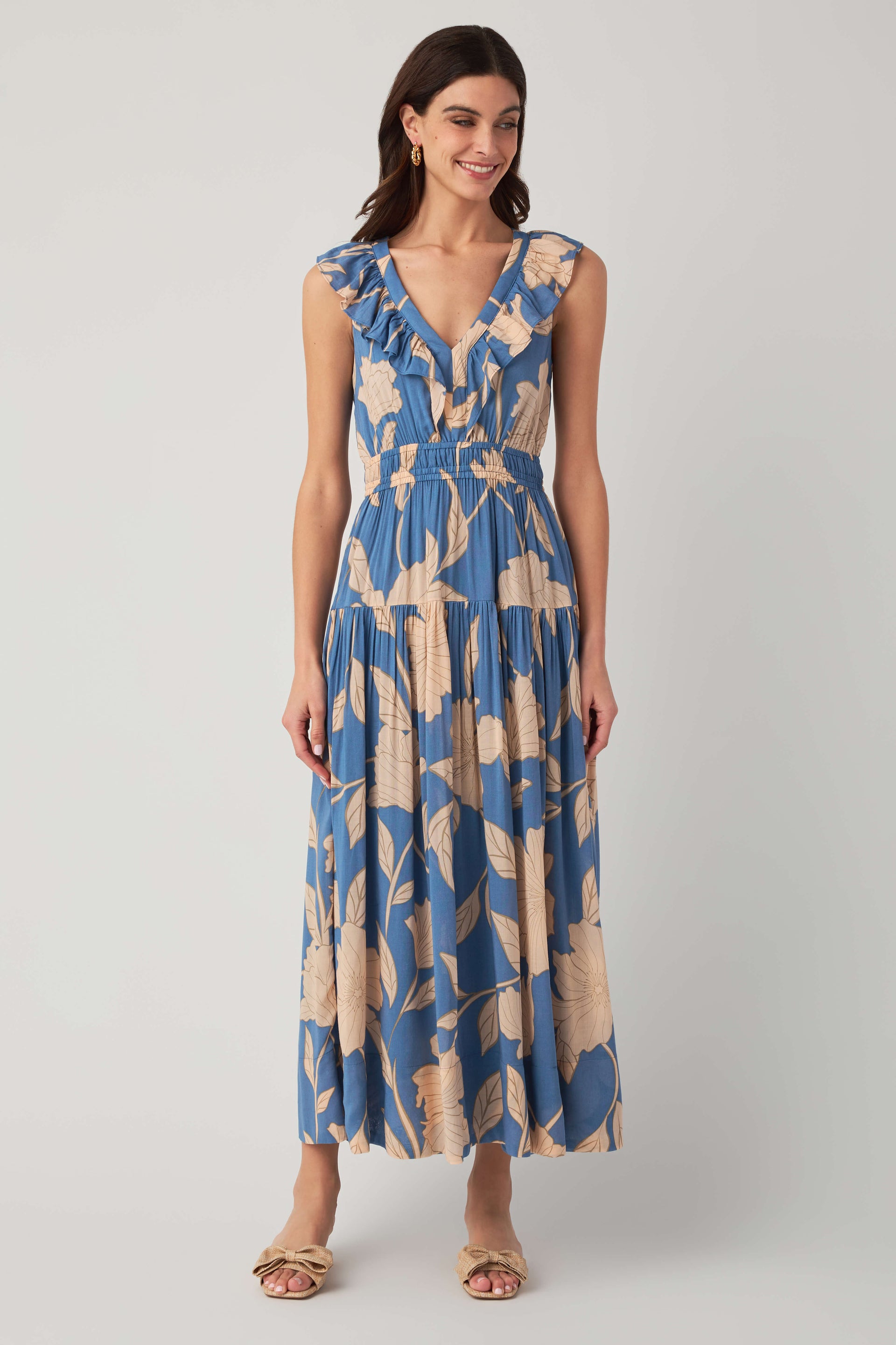 light grey maxi dress Beverley Knit Maxi Dress