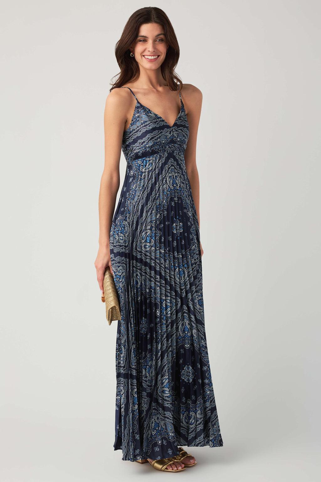 Skies Are Blue Bandana Print Sleeveless Dress – Social Threads