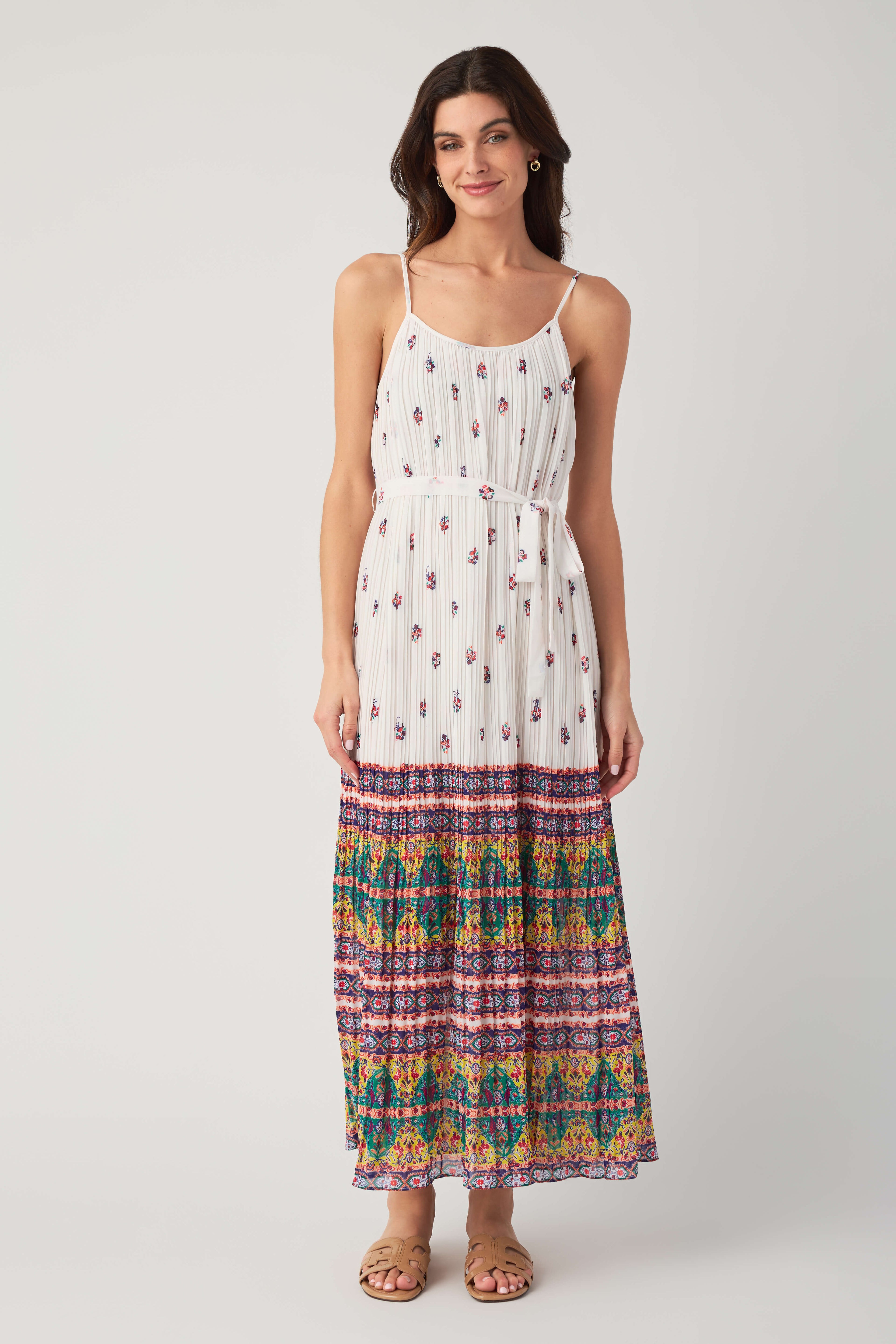 Skies Are Blue Pleated Maxi Dress