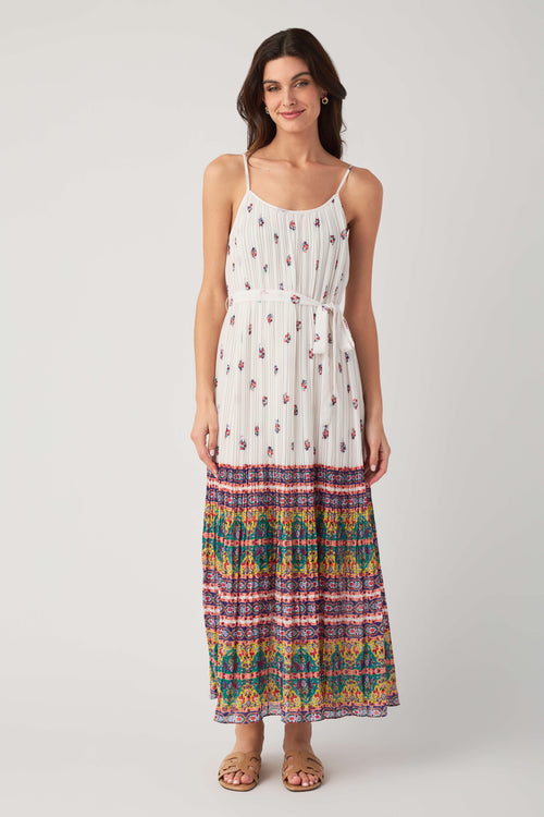 Skies Are Blue Pleated Maxi Dress
