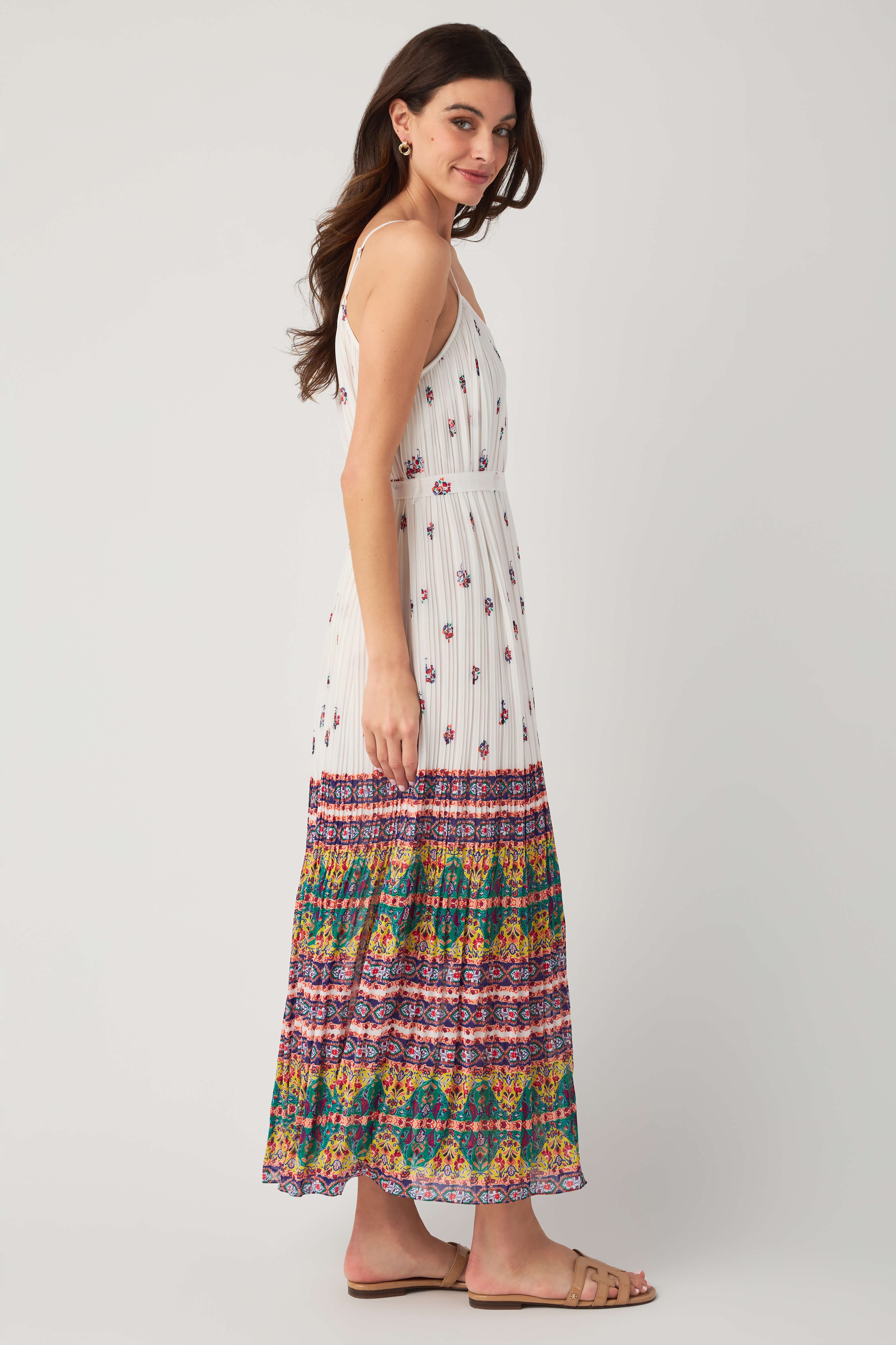 Skies Are Blue Pleated Maxi Dress