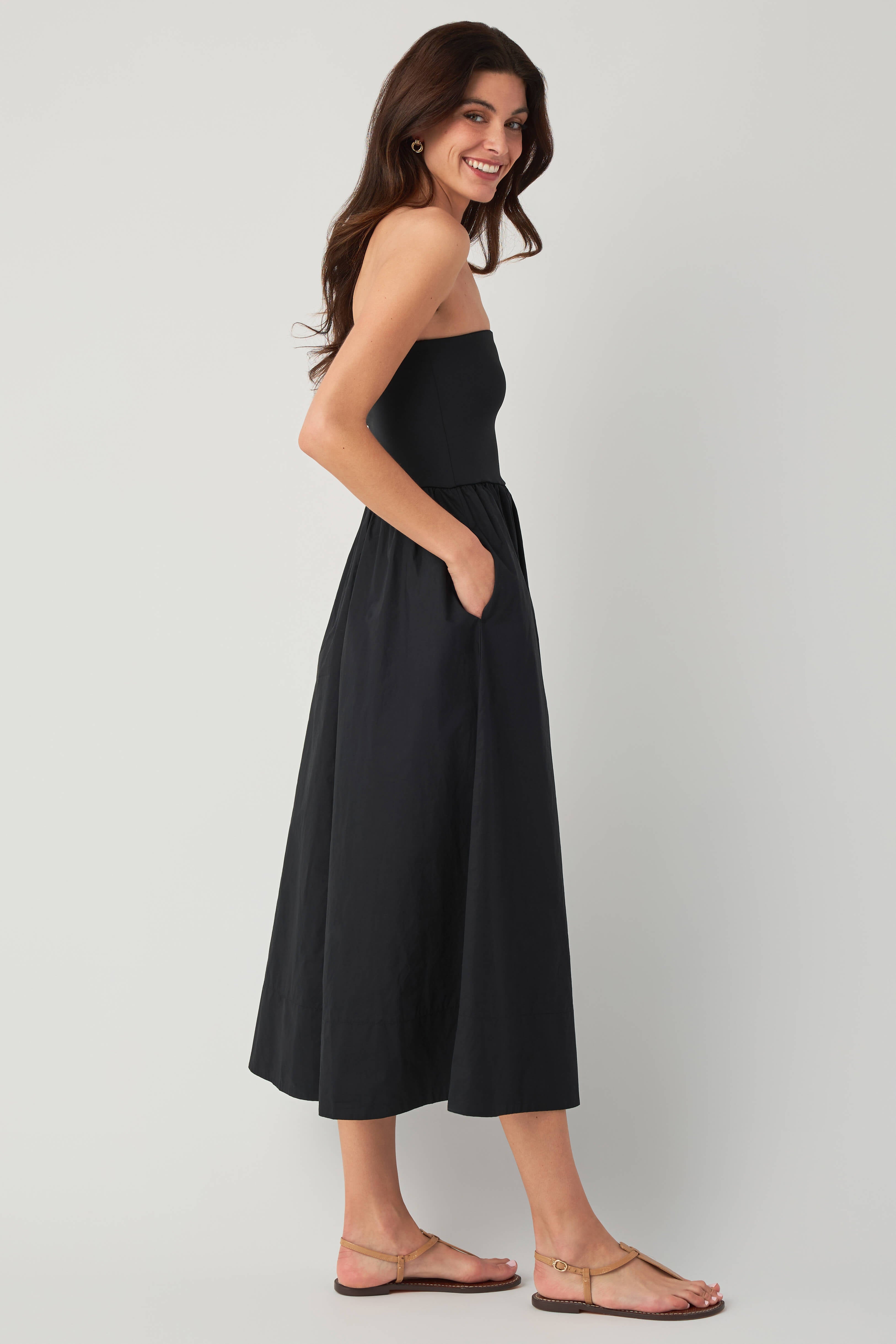 Z Supply Sunsought Strapless Midi Dress