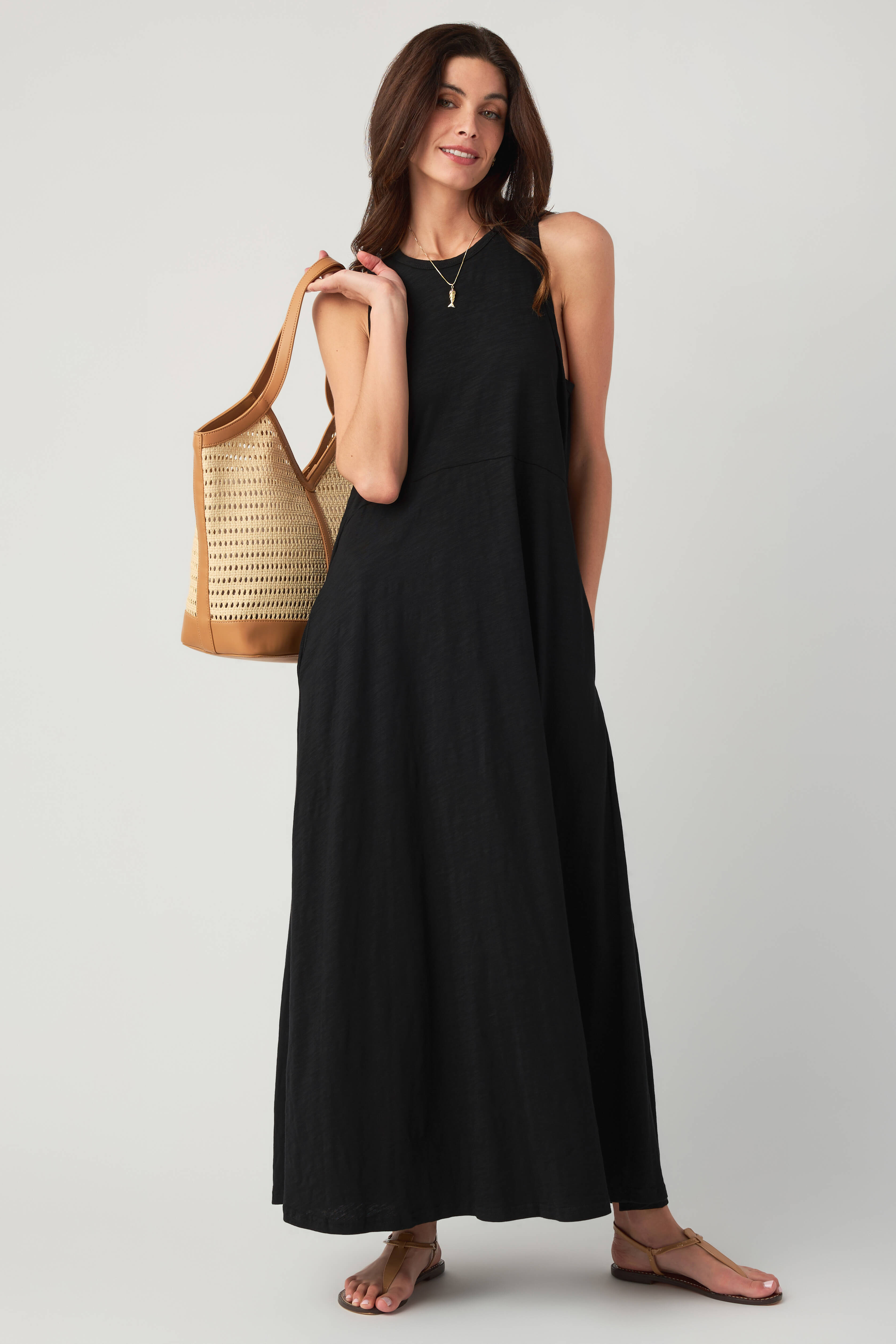 Elan Jersey Knit Maxi Dress Black / Small Elan Jersey Knit Maxi Dress Black / Small