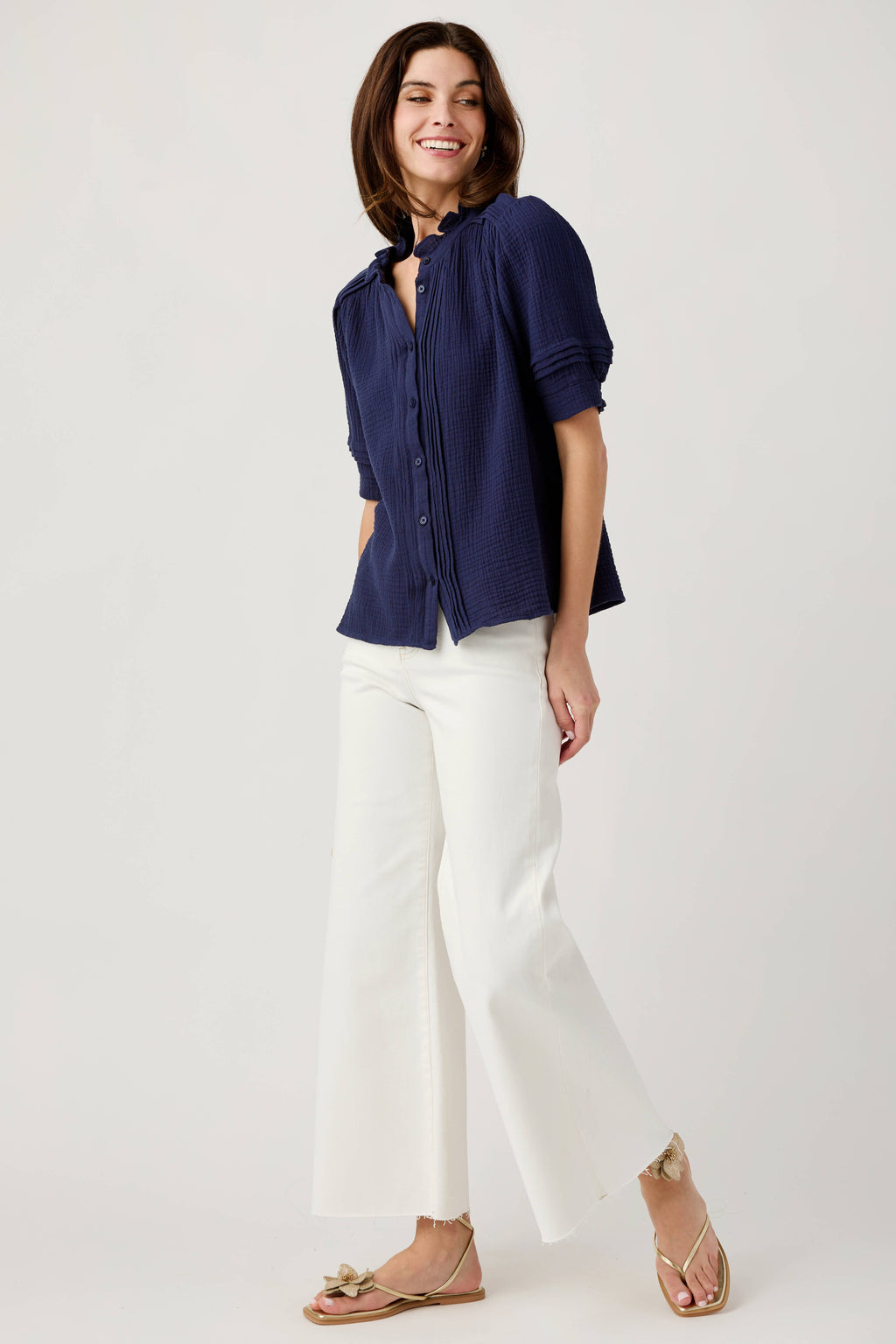 Fate Gauze Short Sleeve Top
