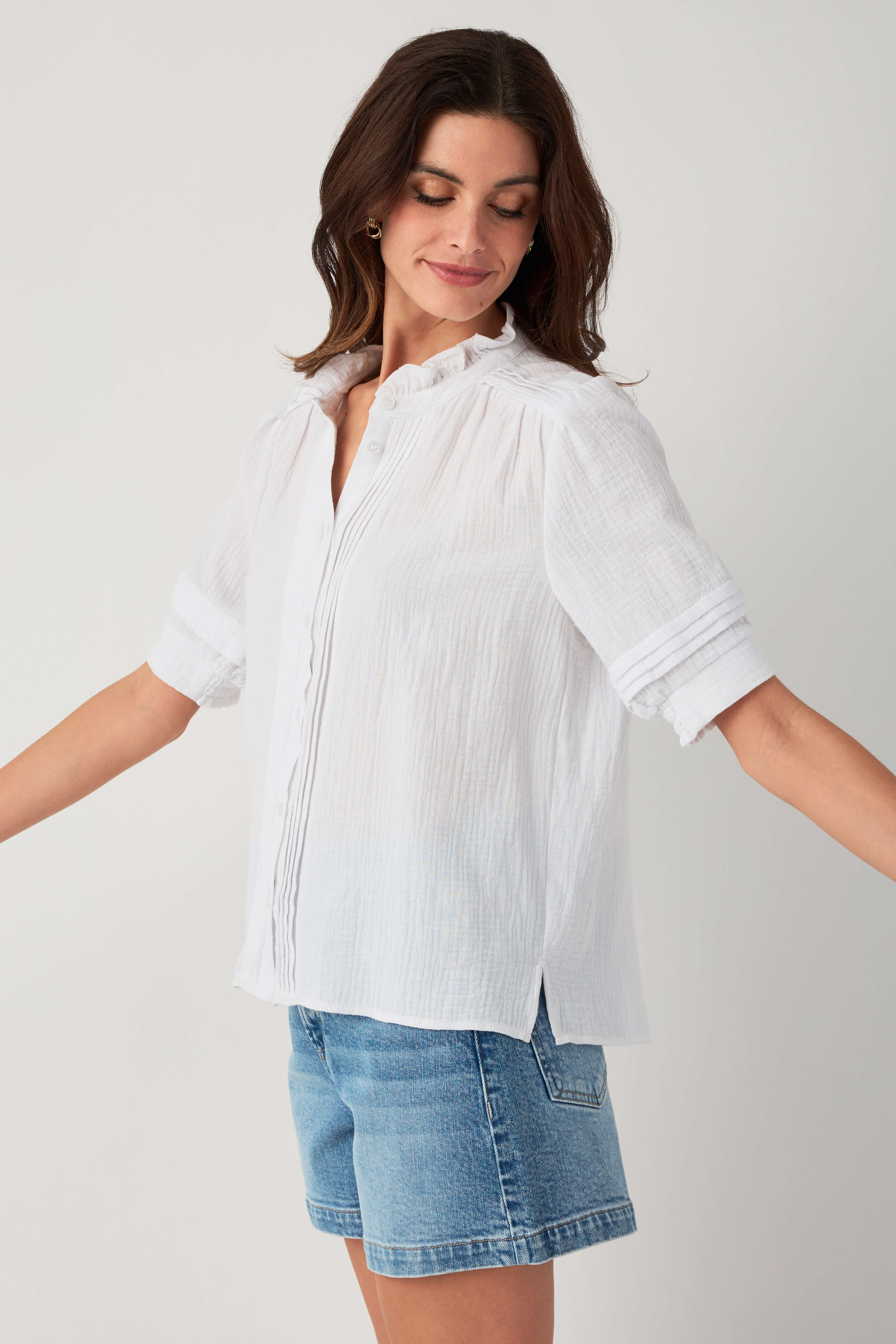 Fate Gauze Short Sleeve Top