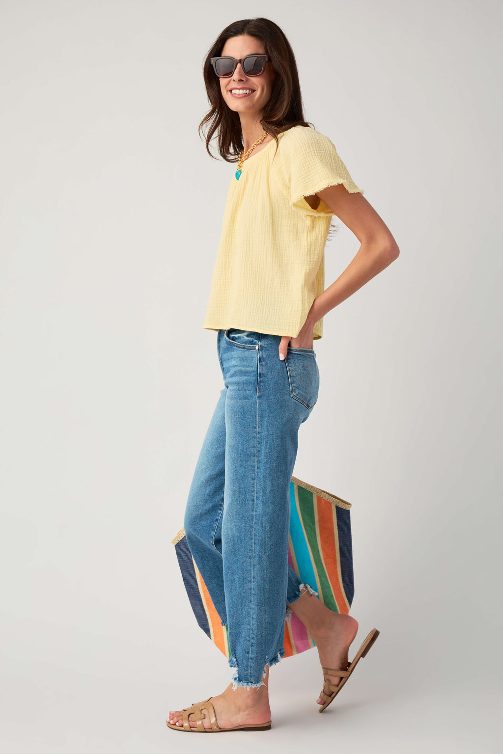 Olivaceous Melina Gauze Top