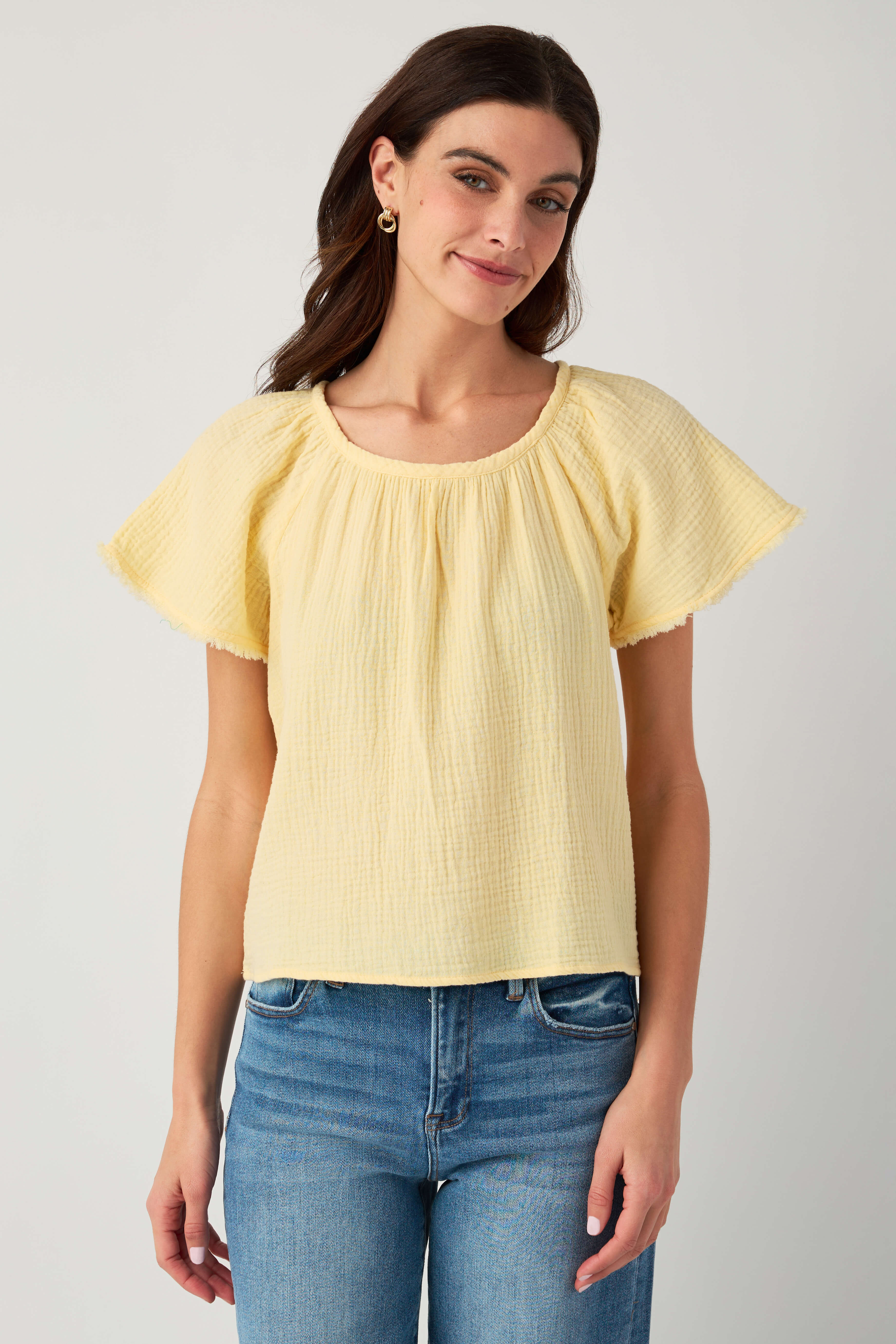 Olivaceous Melina Gauze Top