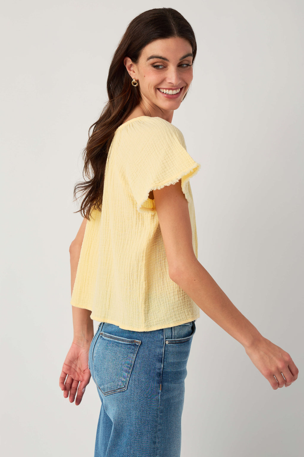 Olivaceous Melina Gauze Top