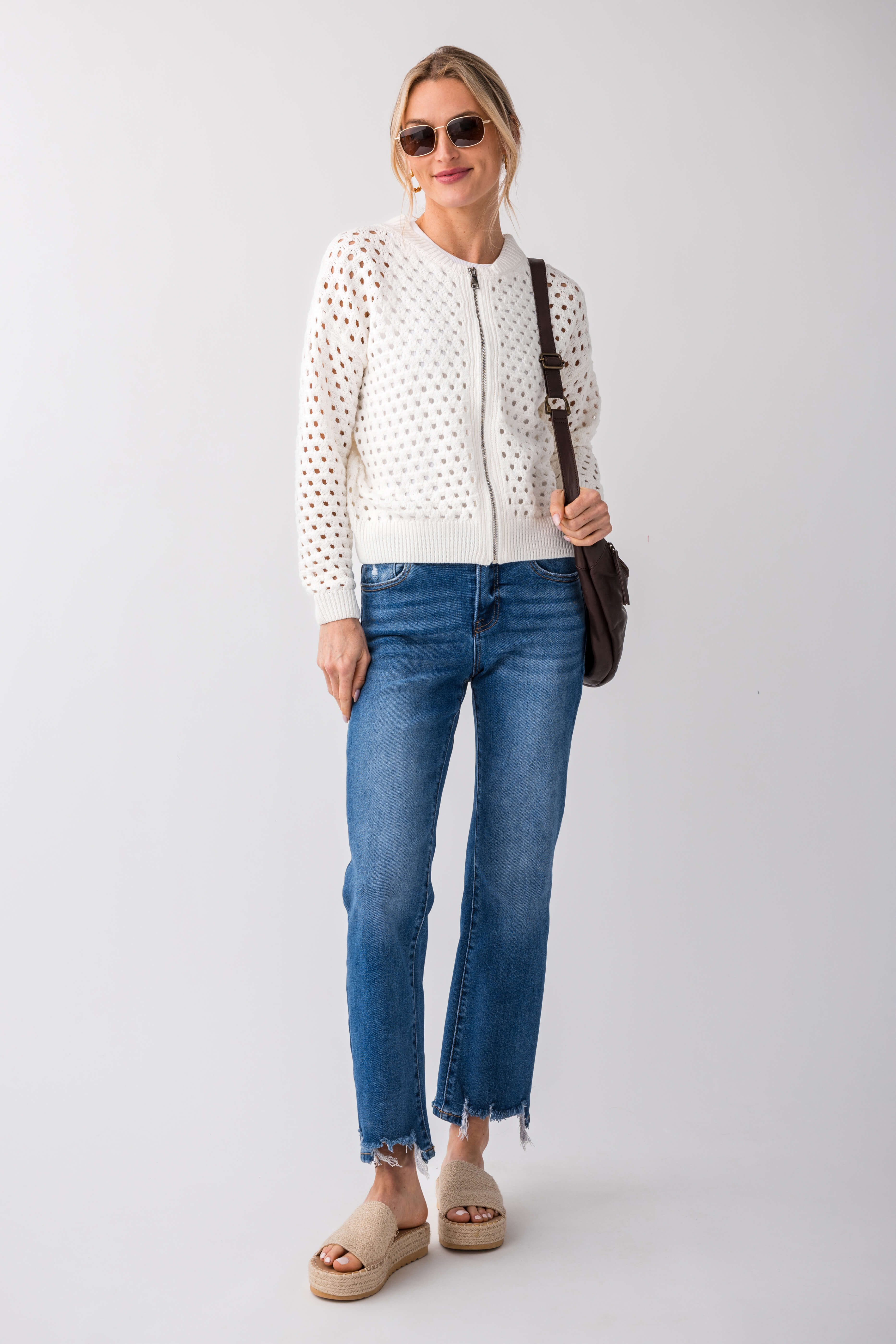 Risen High Rise Step Hem Jeans