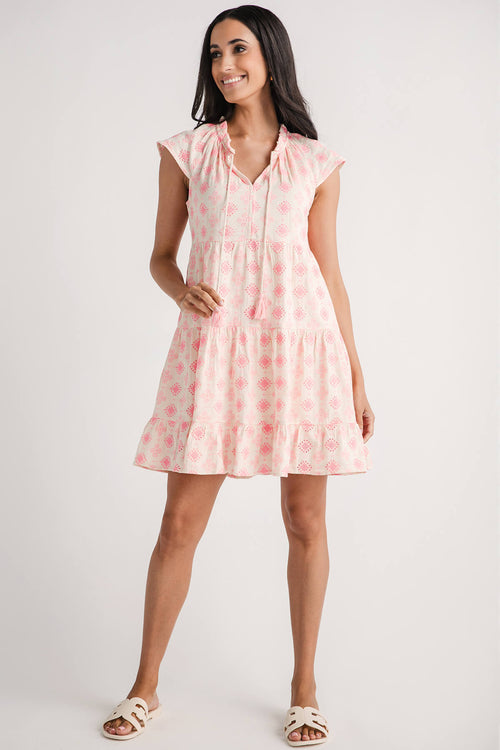 Lovestitch Embroidered Tiered Mini Dress