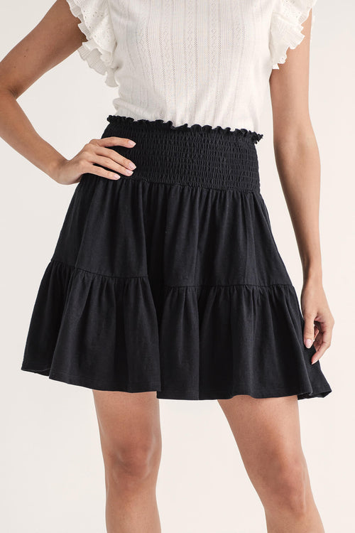 RD Style Tisha Ruched Waistband Jersey Skirt