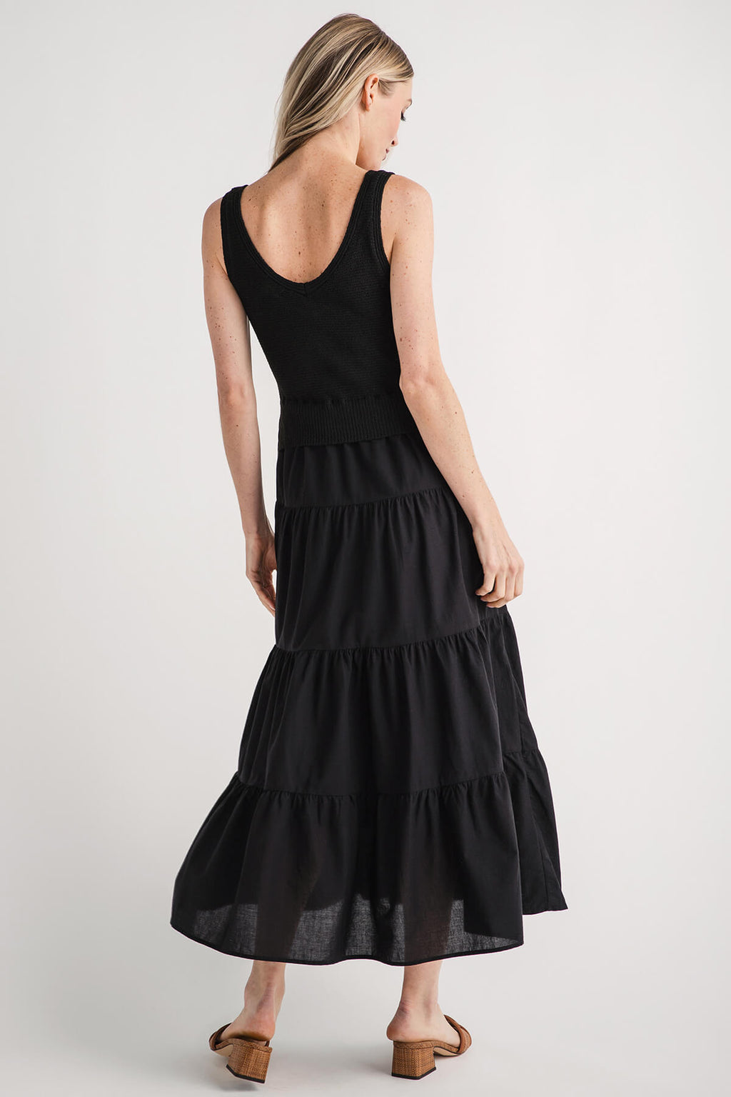 Elan Mixed Media Maxi Dress