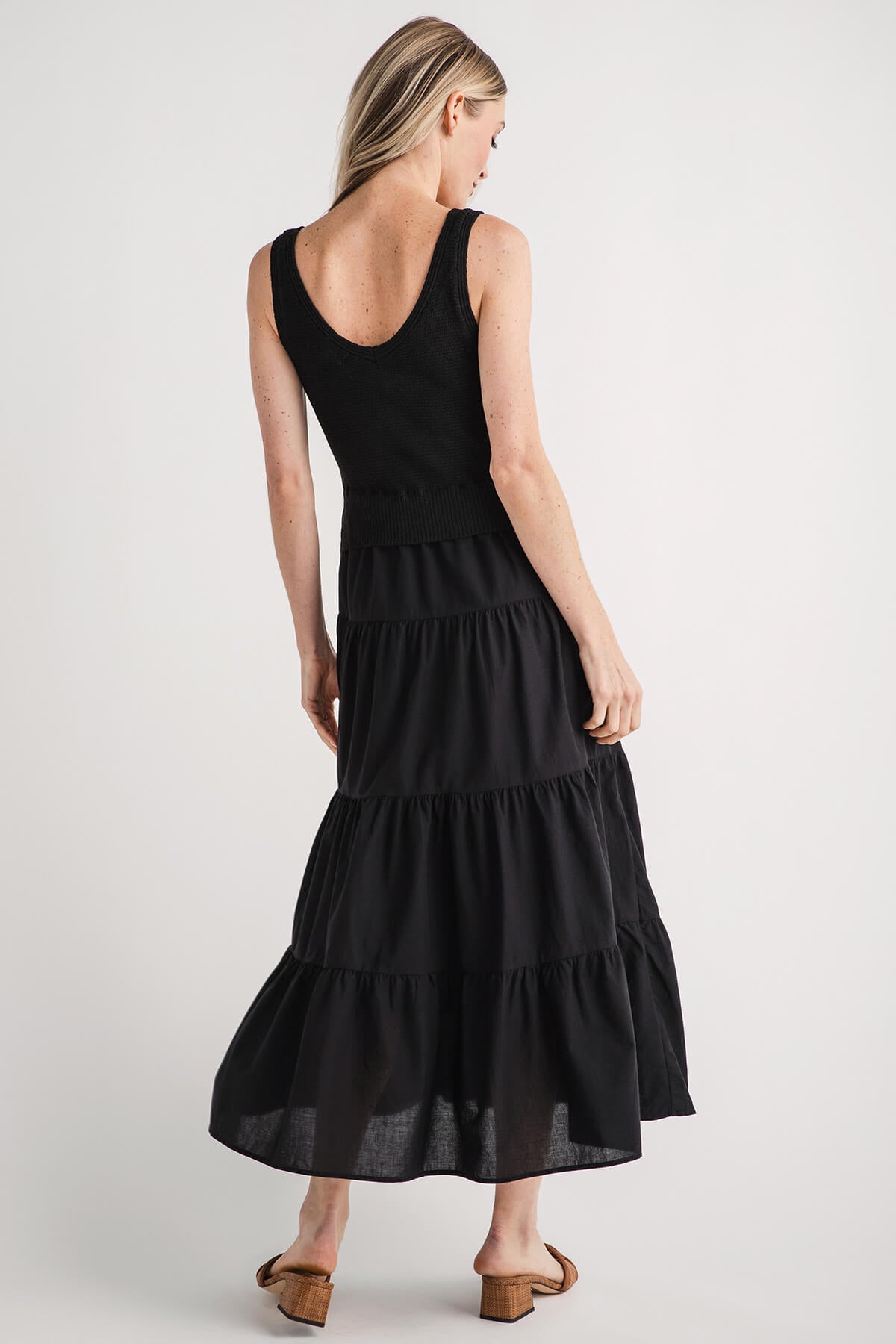 Elan Mixed Media Maxi Dress