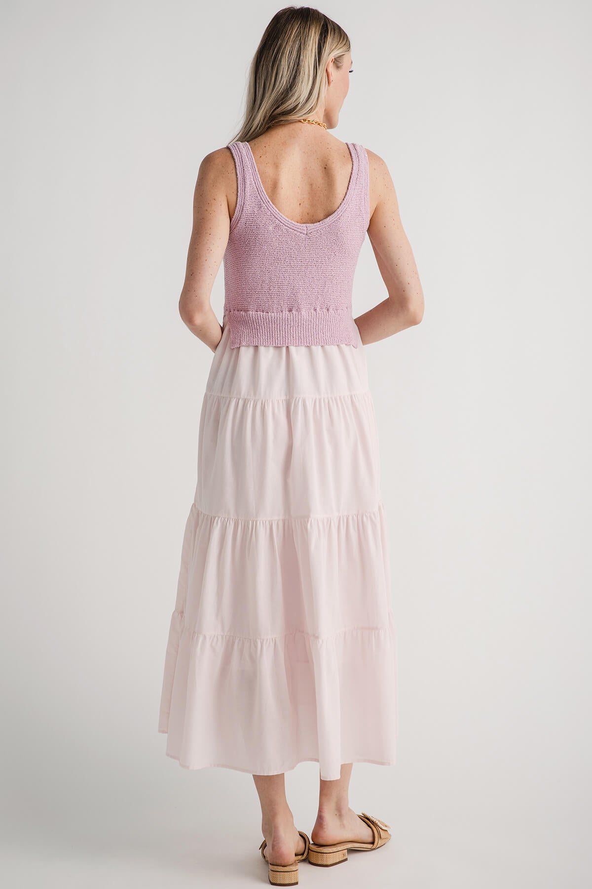 Elan Mixed Media Maxi Dress