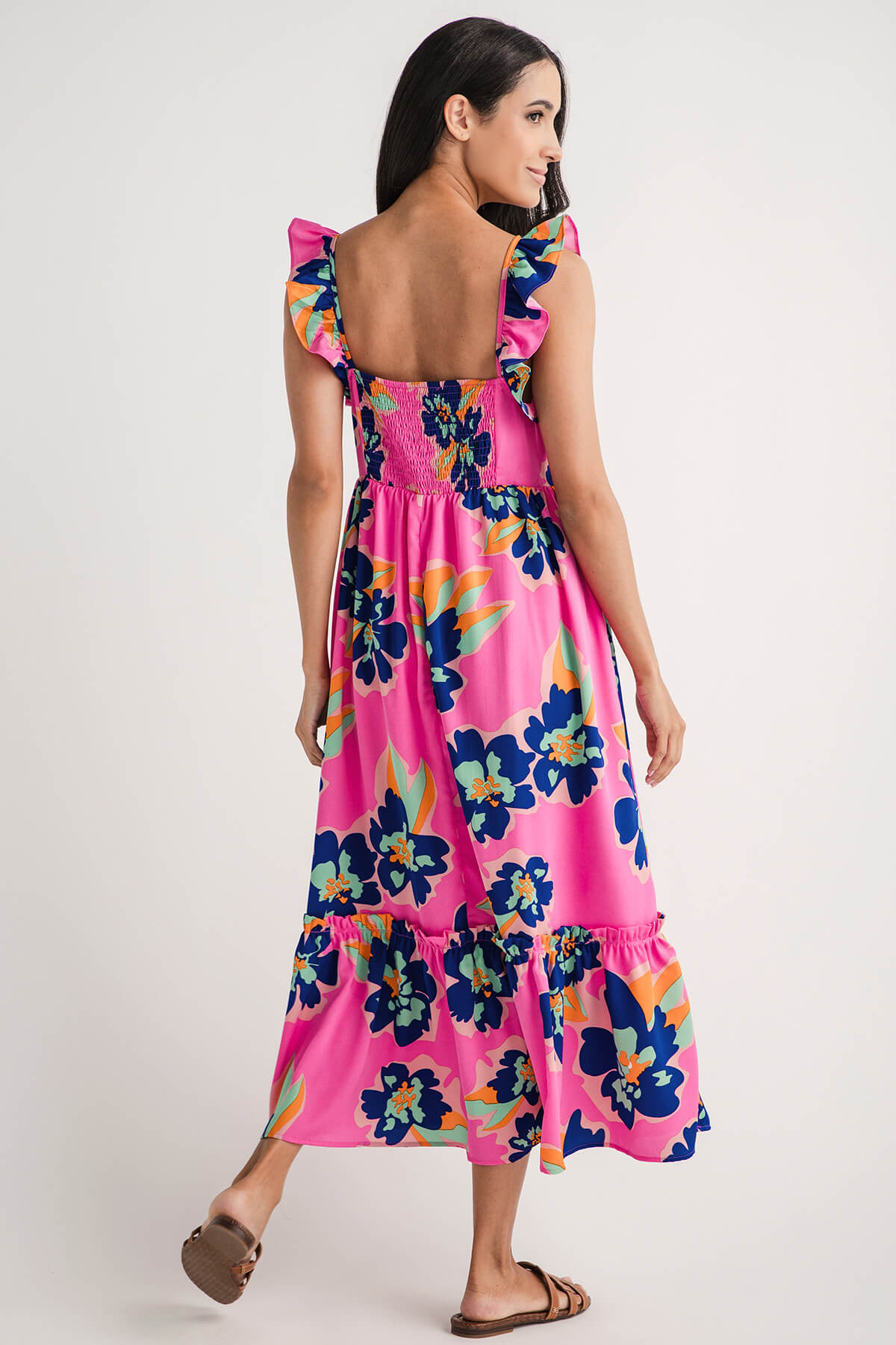 Eesome Floral Print Midi Dress