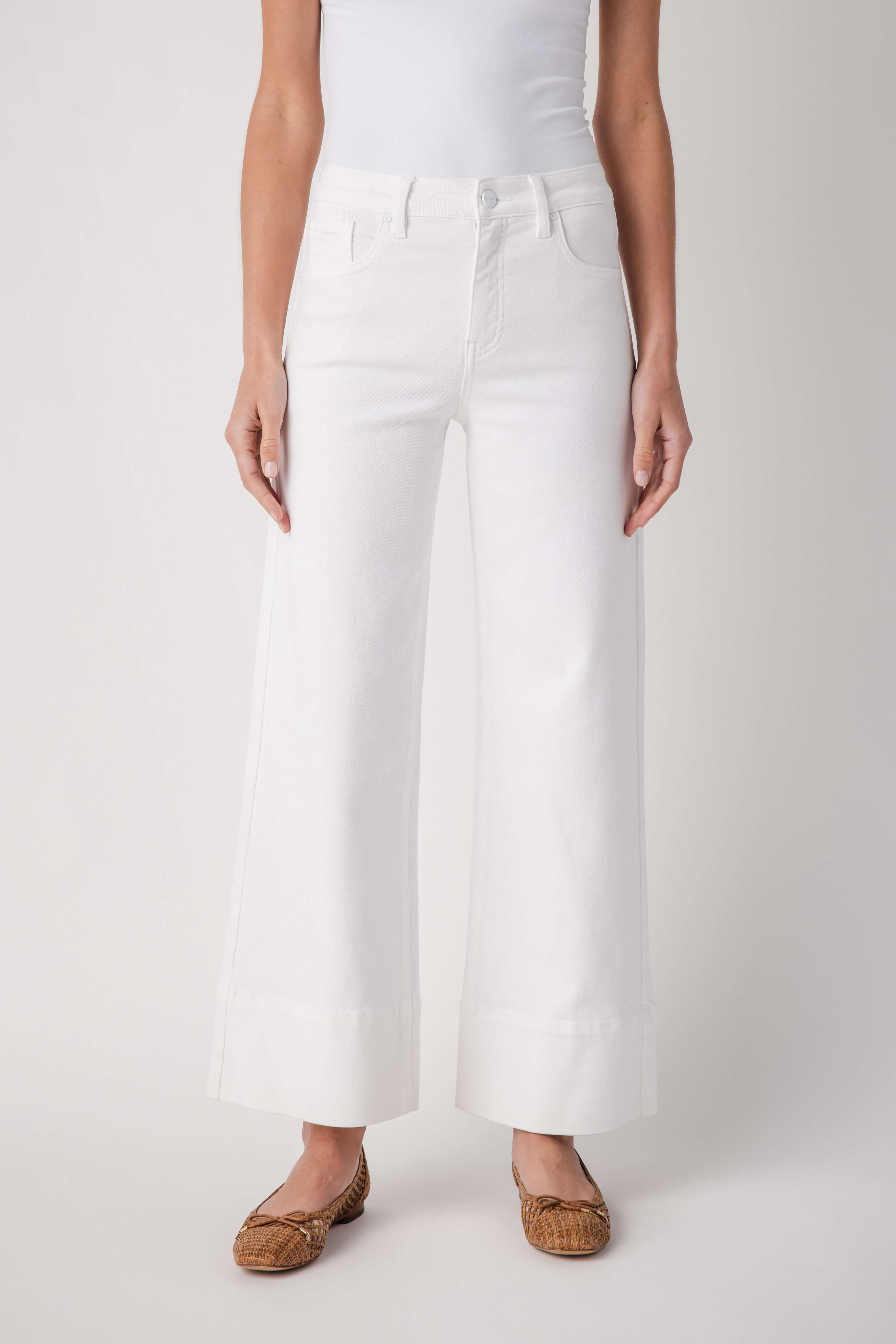 Risen Lincoln High Rise Ankle Wide Hem Jeans