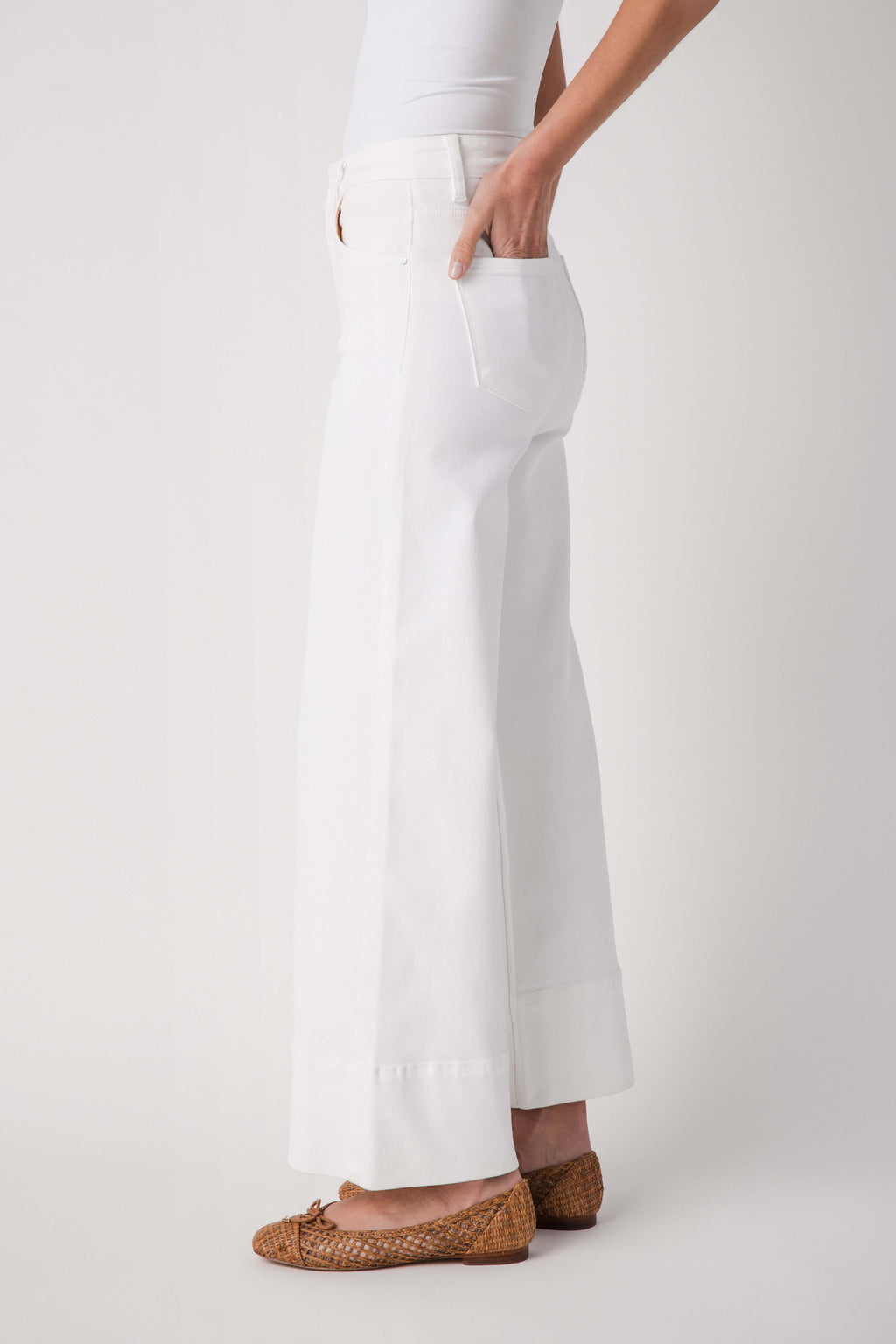 Risen Lincoln High Rise Ankle Wide Hem Jeans